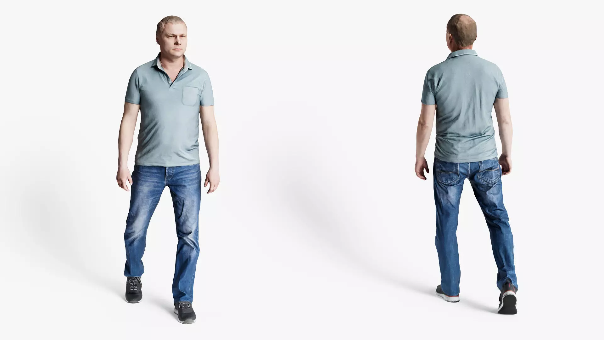 The Man Is Walking Ks00009 Low-poly 3D model