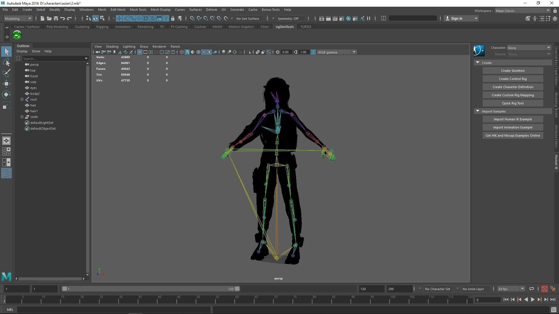 Cyberpunk Girl Low-poly 3D model_15