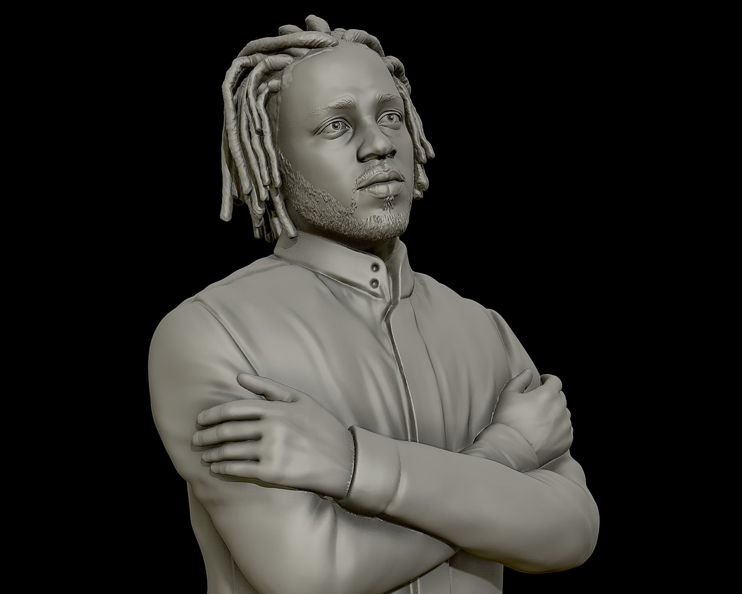 Kendrick Lamar model 2 Bust 3D print model 3D print model_3