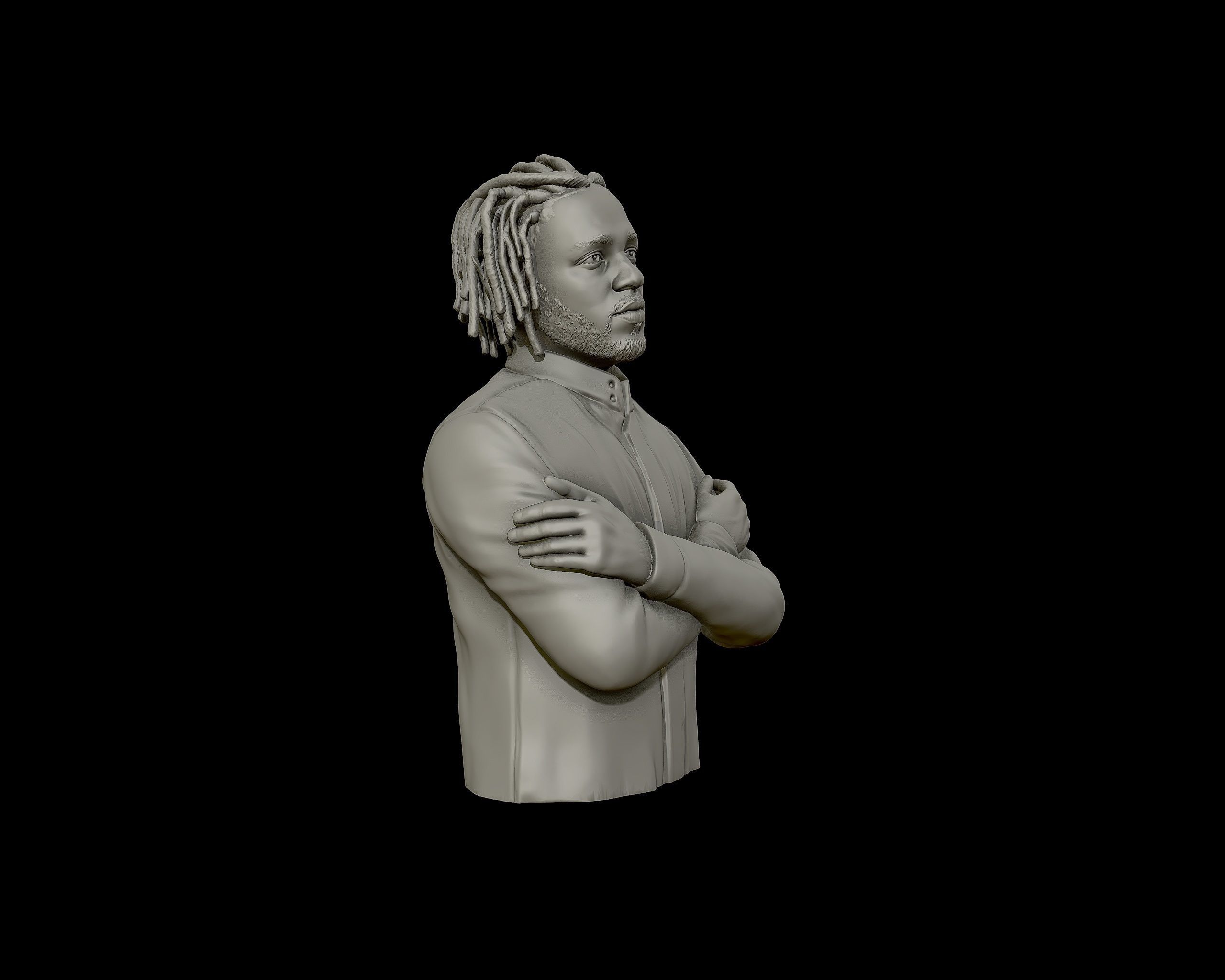 Kendrick Lamar model 2 Bust 3D print model 3D print model_18