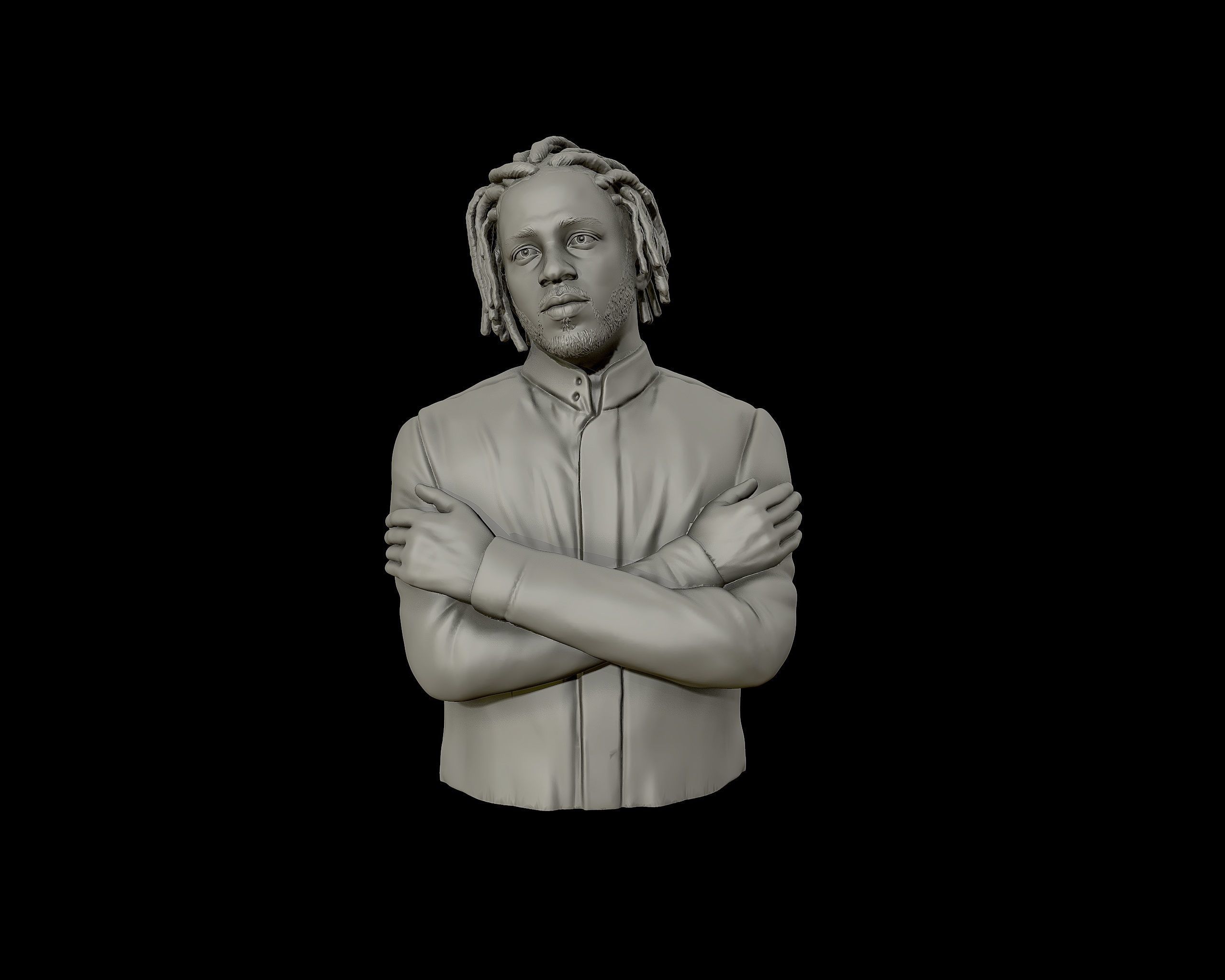 Kendrick Lamar model 2 Bust 3D print model 3D print model_9
