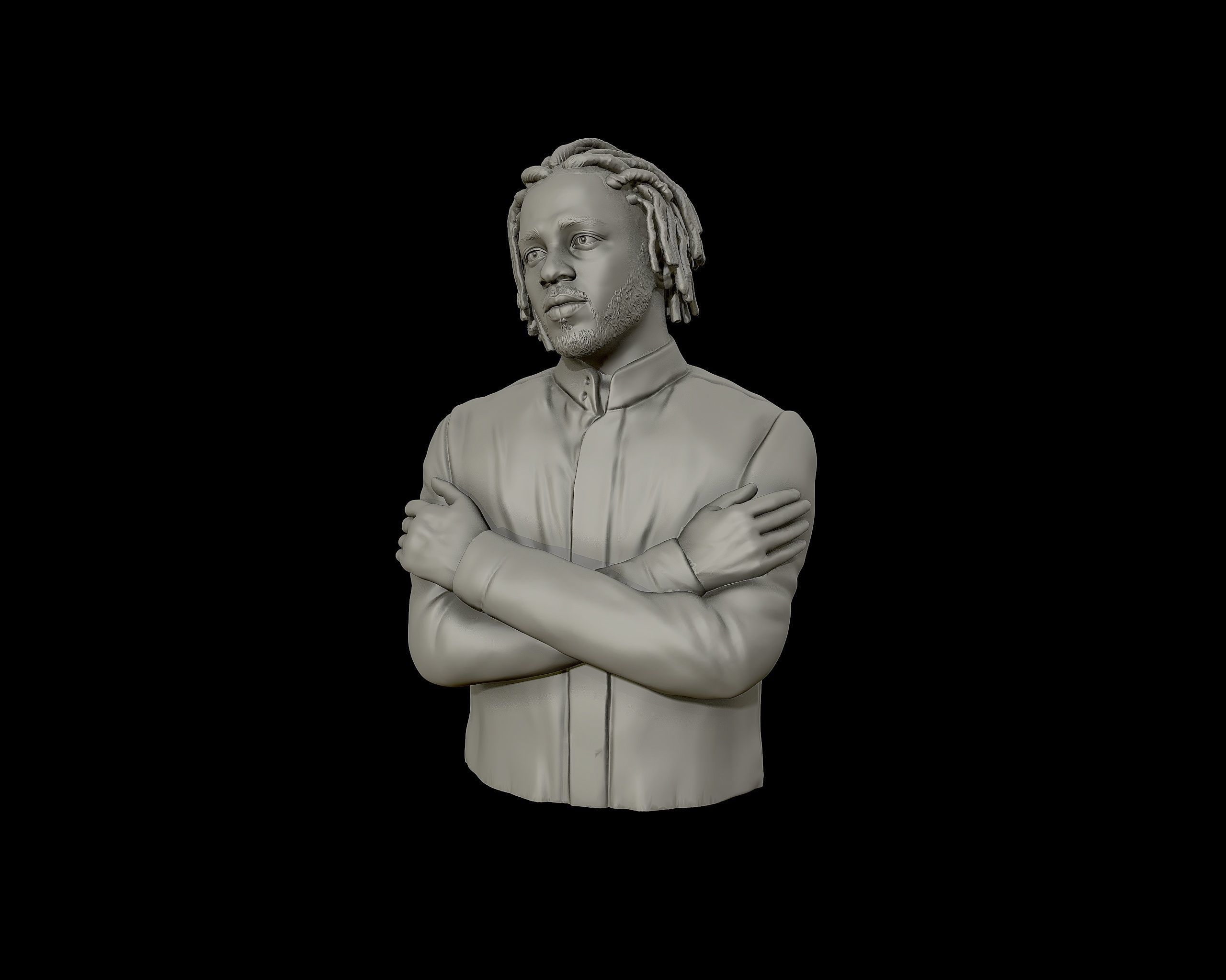 Kendrick Lamar model 2 Bust 3D print model 3D print model_10