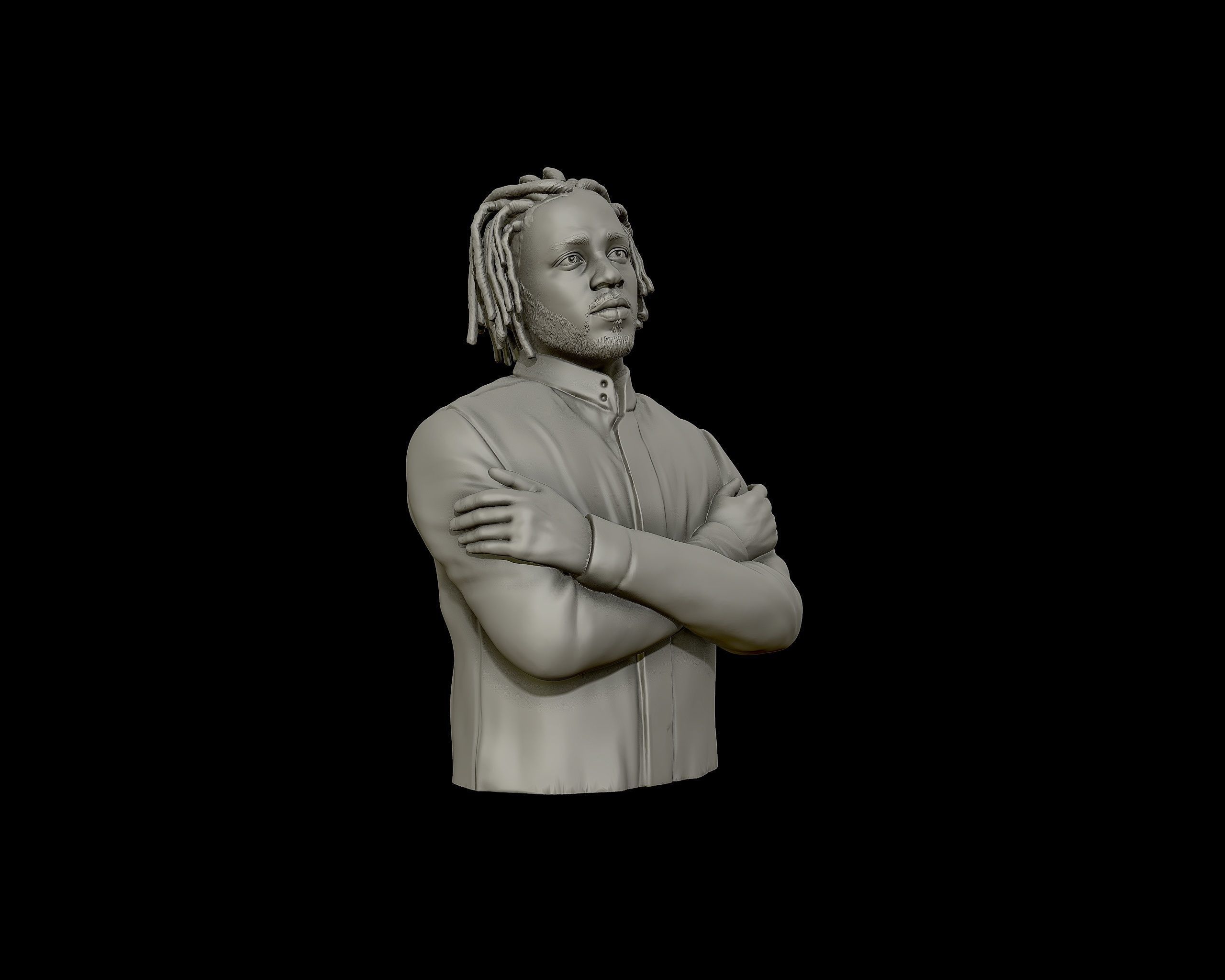 Kendrick Lamar model 2 Bust 3D print model 3D print model_19