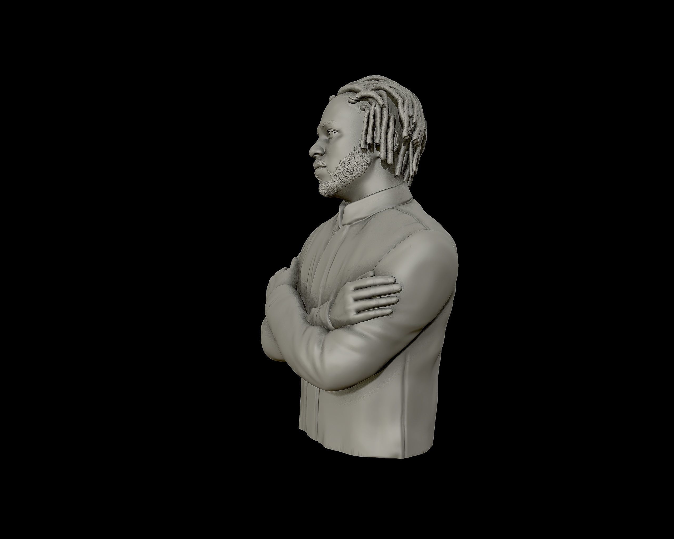 Kendrick Lamar model 2 Bust 3D print model 3D print model_12