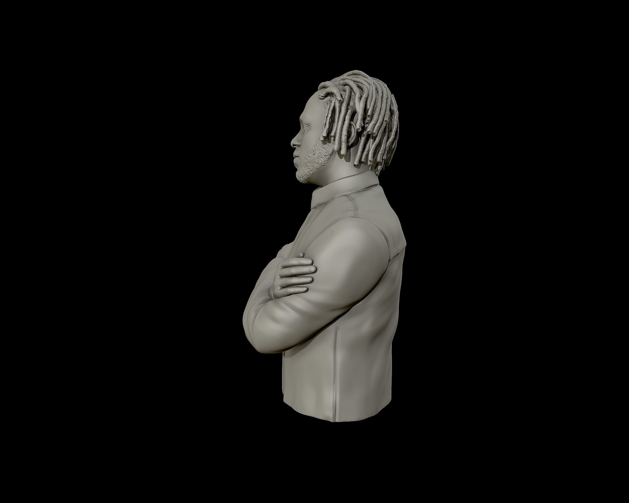 Kendrick Lamar model 2 Bust 3D print model 3D print model_13