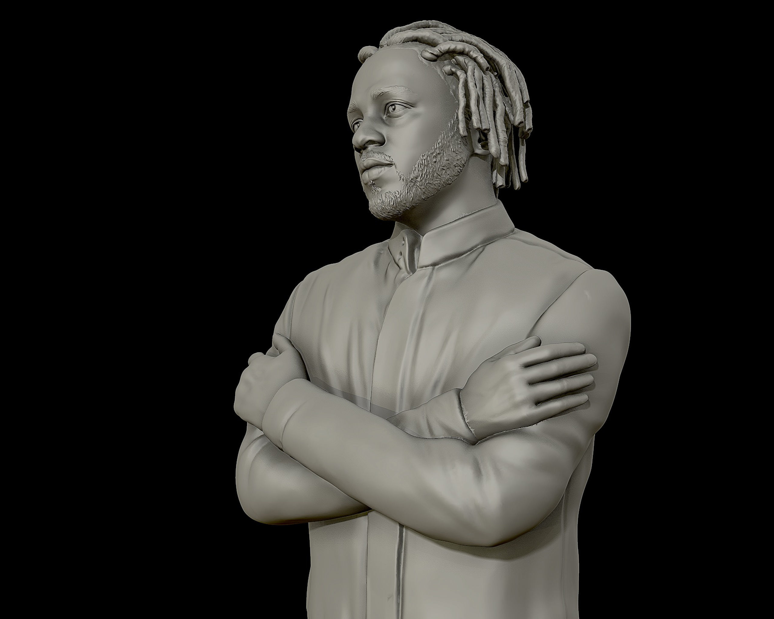 Kendrick Lamar model 2 Bust 3D print model 3D print model_4