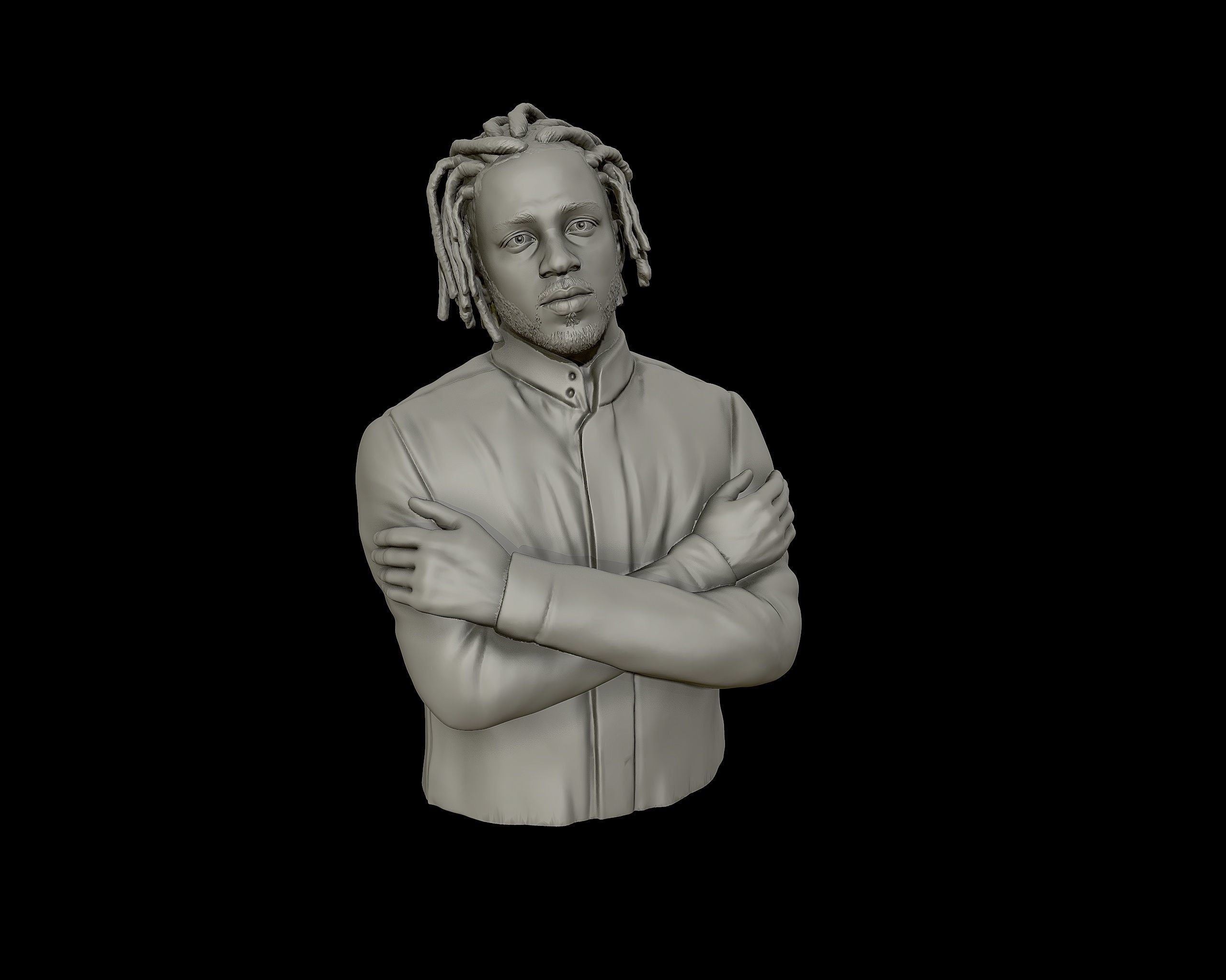 Kendrick Lamar model 2 Bust 3D print model 3D print model_8