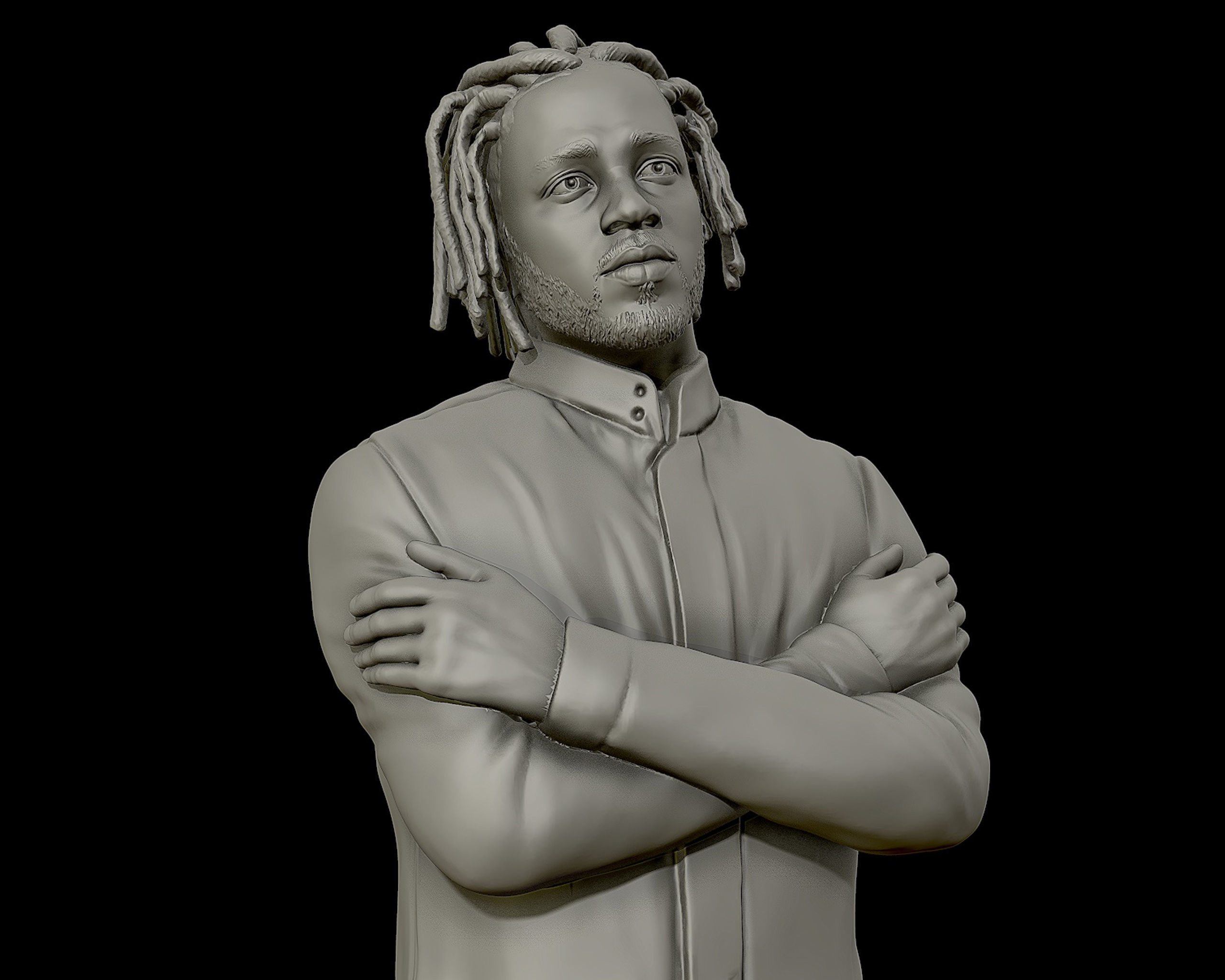 Kendrick Lamar model 2 Bust 3D print model 3D print model_5