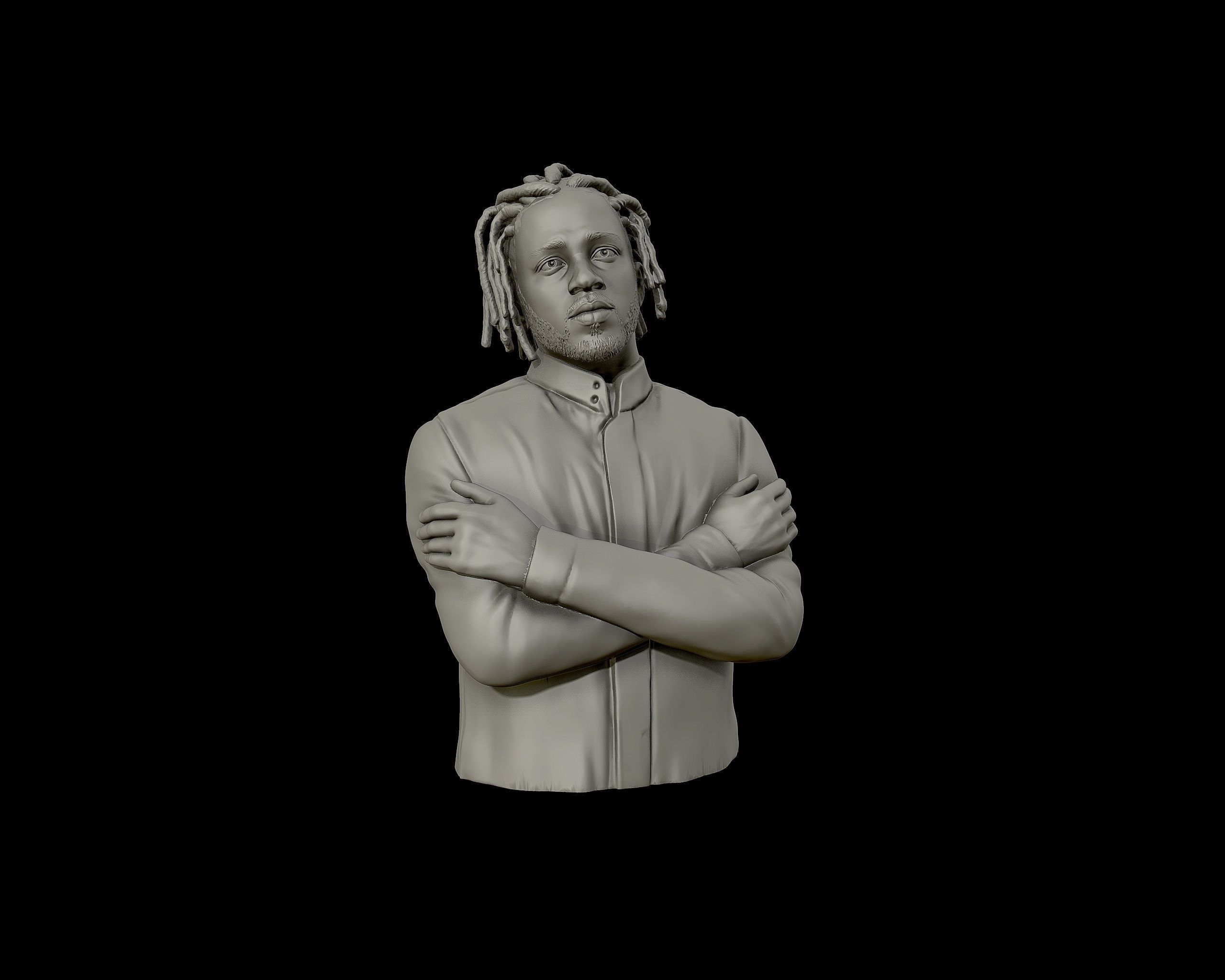 Kendrick Lamar model 2 Bust 3D print model 3D print model_20