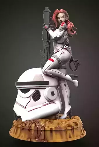 STORMTROOPERS GIRLS BLANCO 3D print model