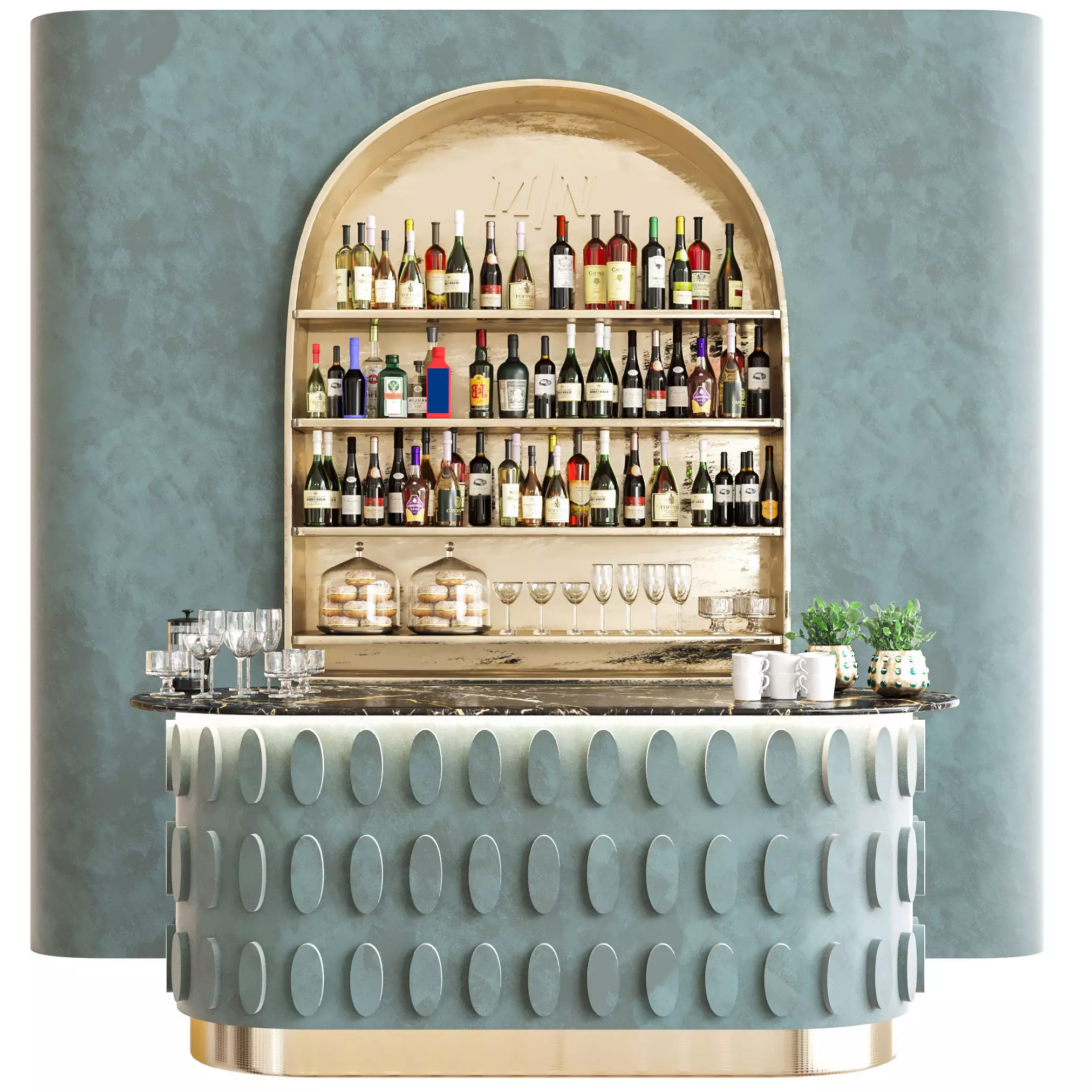 Modern bar counter 33 3D model_0