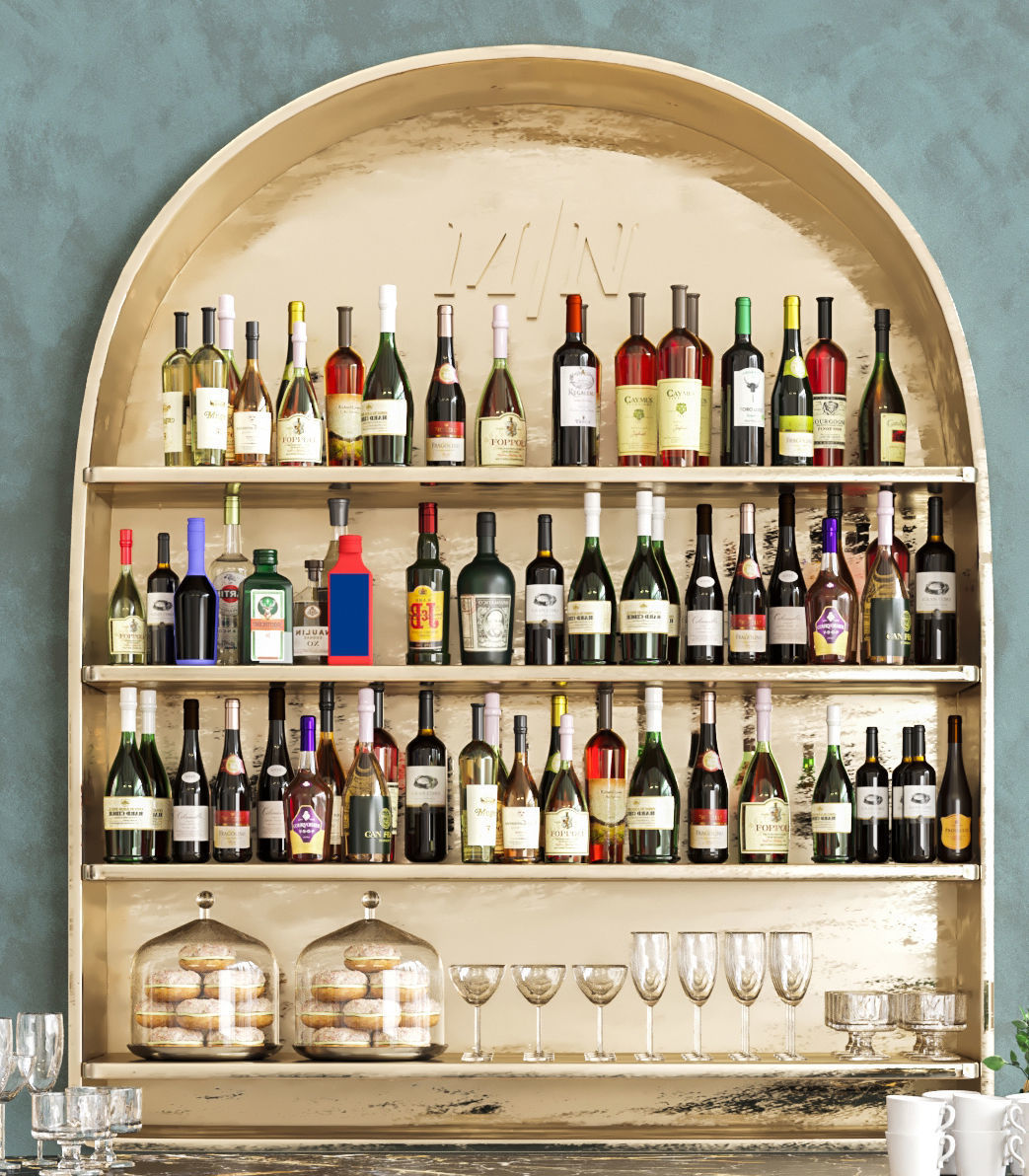 Modern bar counter 33 3D model_3