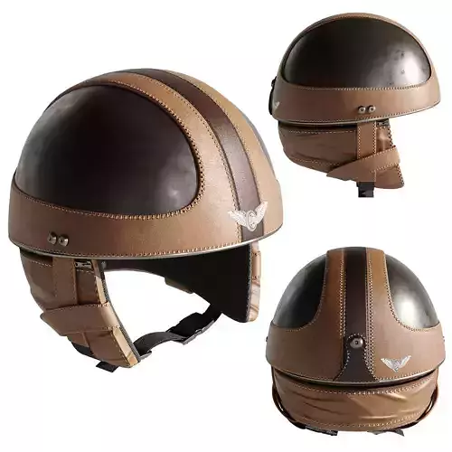 Lether Helmet 6 