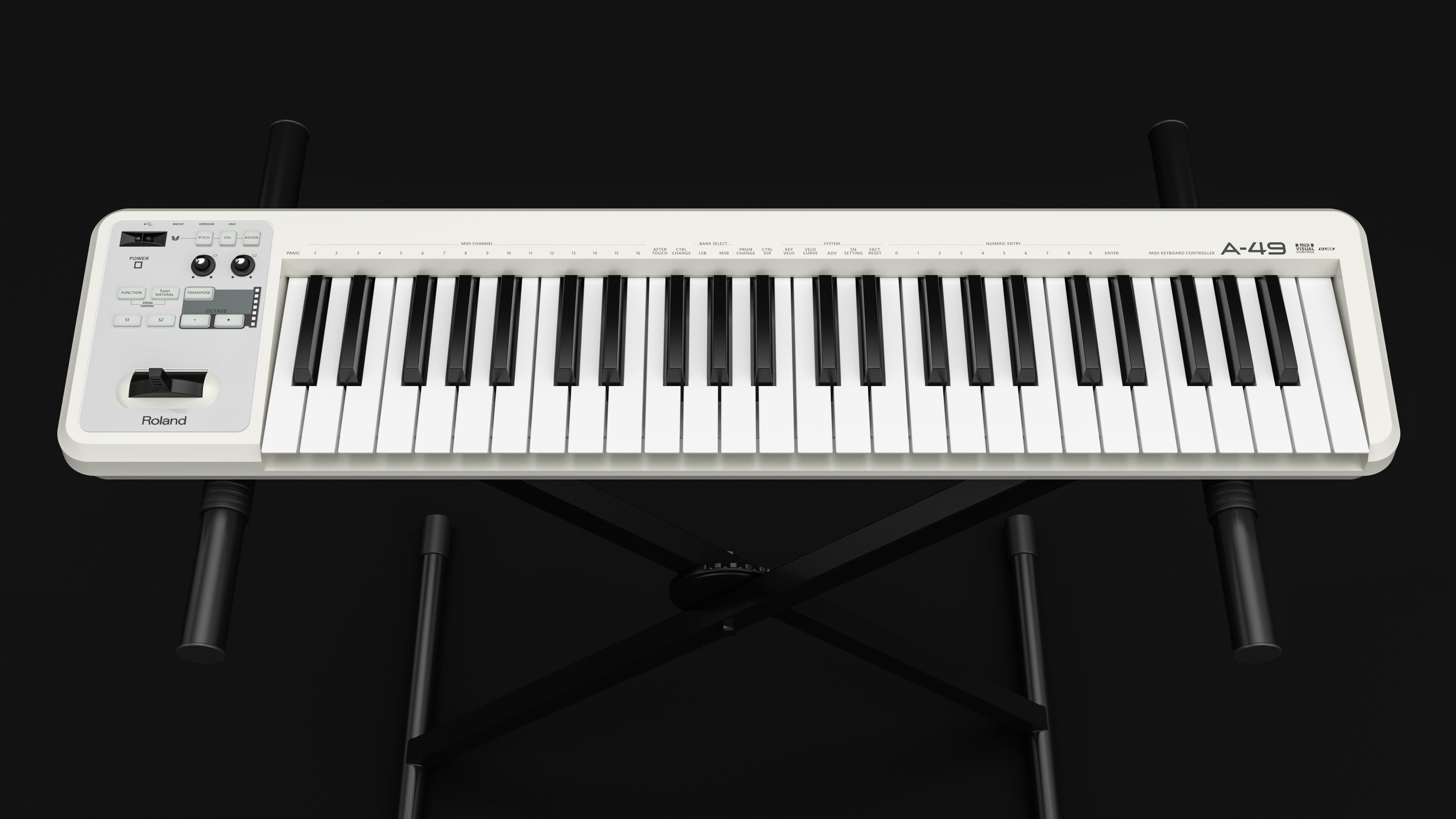 Roland A-49 MIDI Keyboard Controller 3D model_3