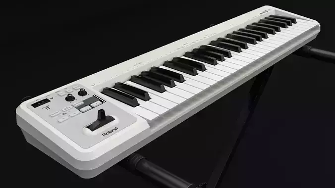 Roland A-49 MIDI Keyboard Controller 3D model