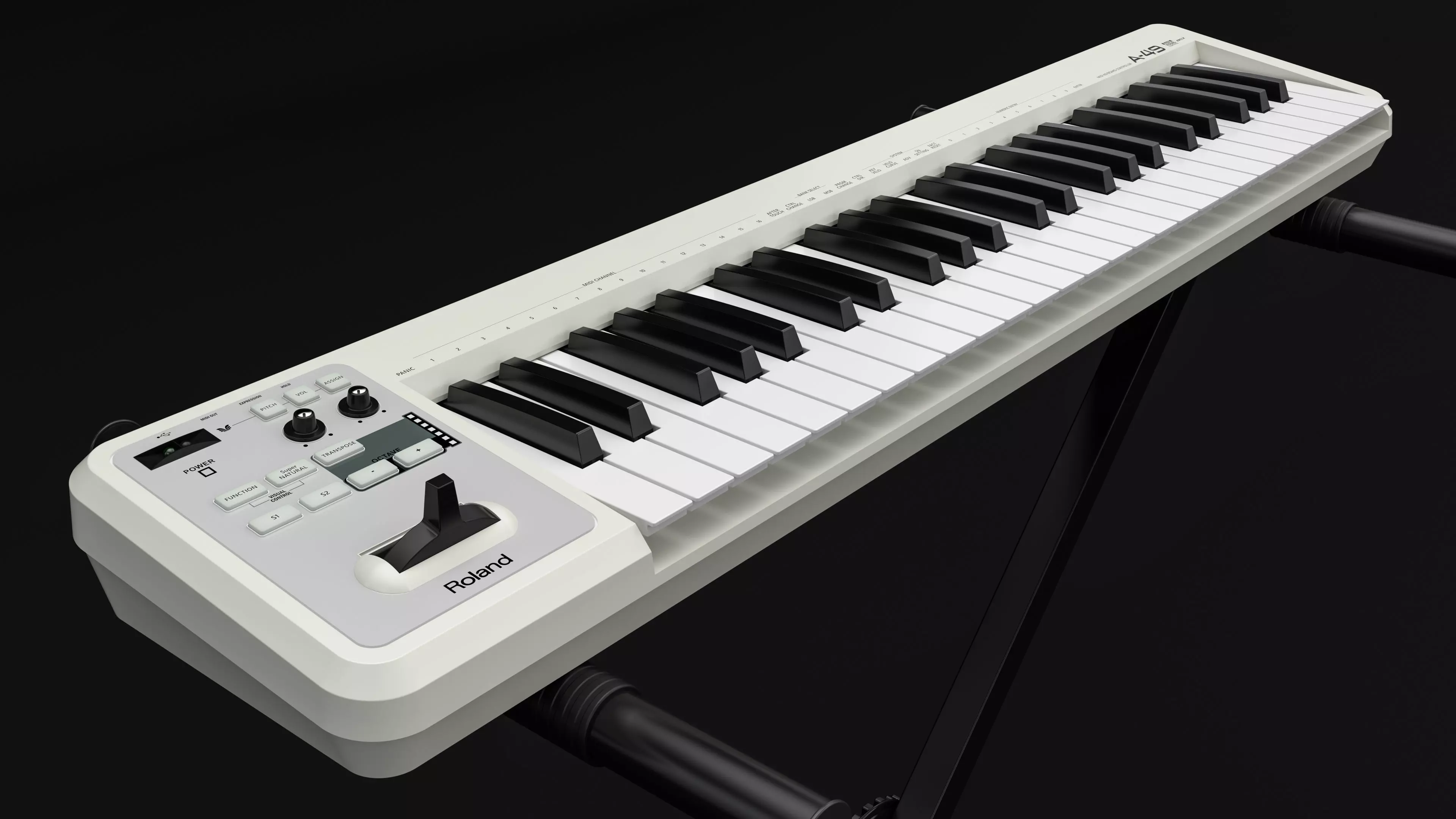 Roland A-49 MIDI Keyboard Controller 3D model_0