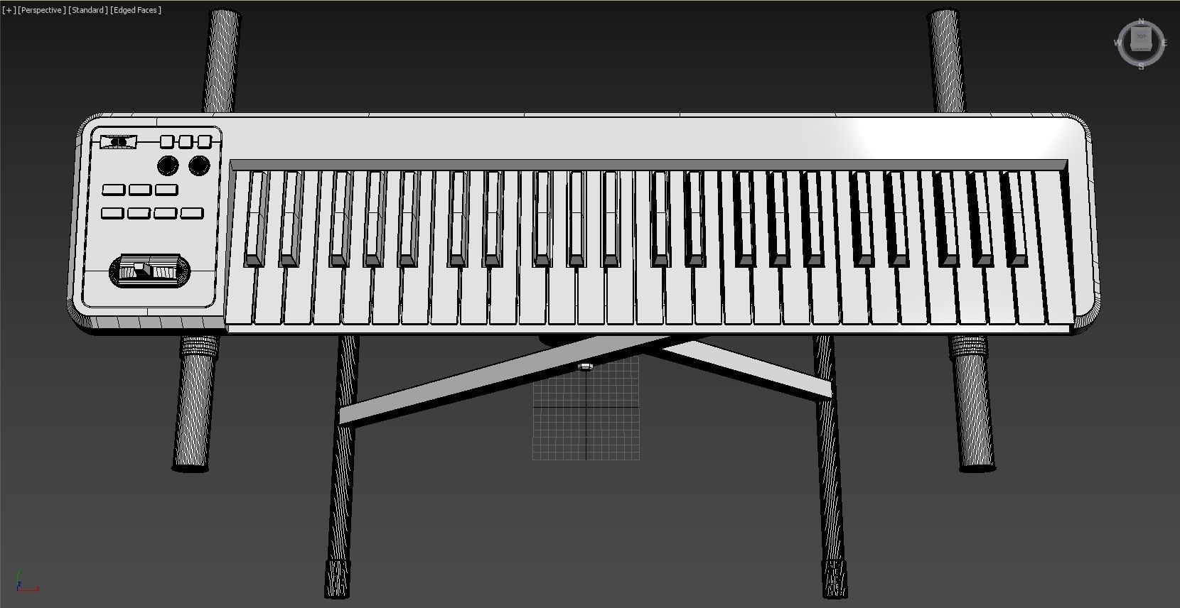 Roland A-49 MIDI Keyboard Controller 3D model_18