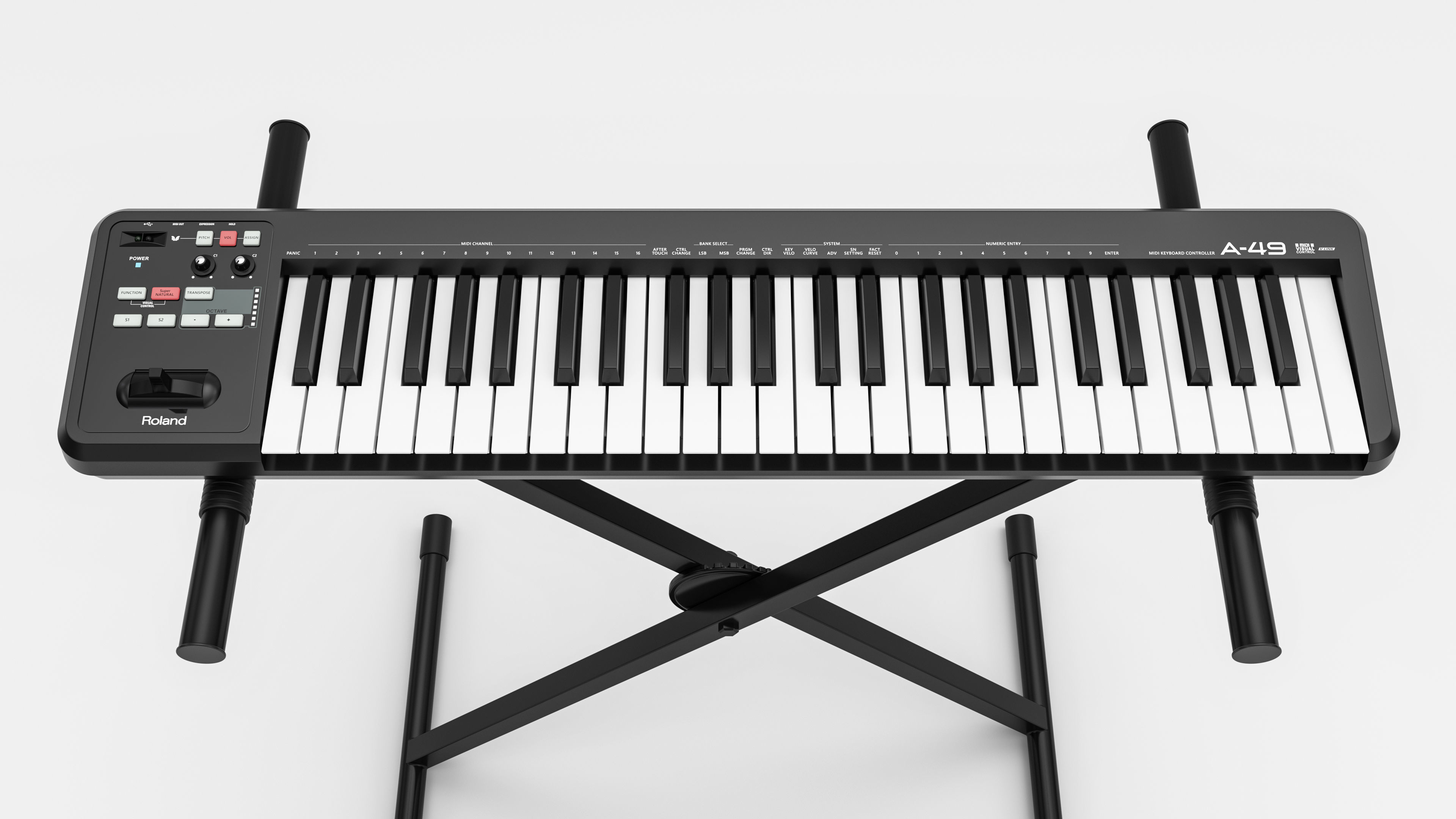 Roland A-49 MIDI Keyboard Controller 3D model_7