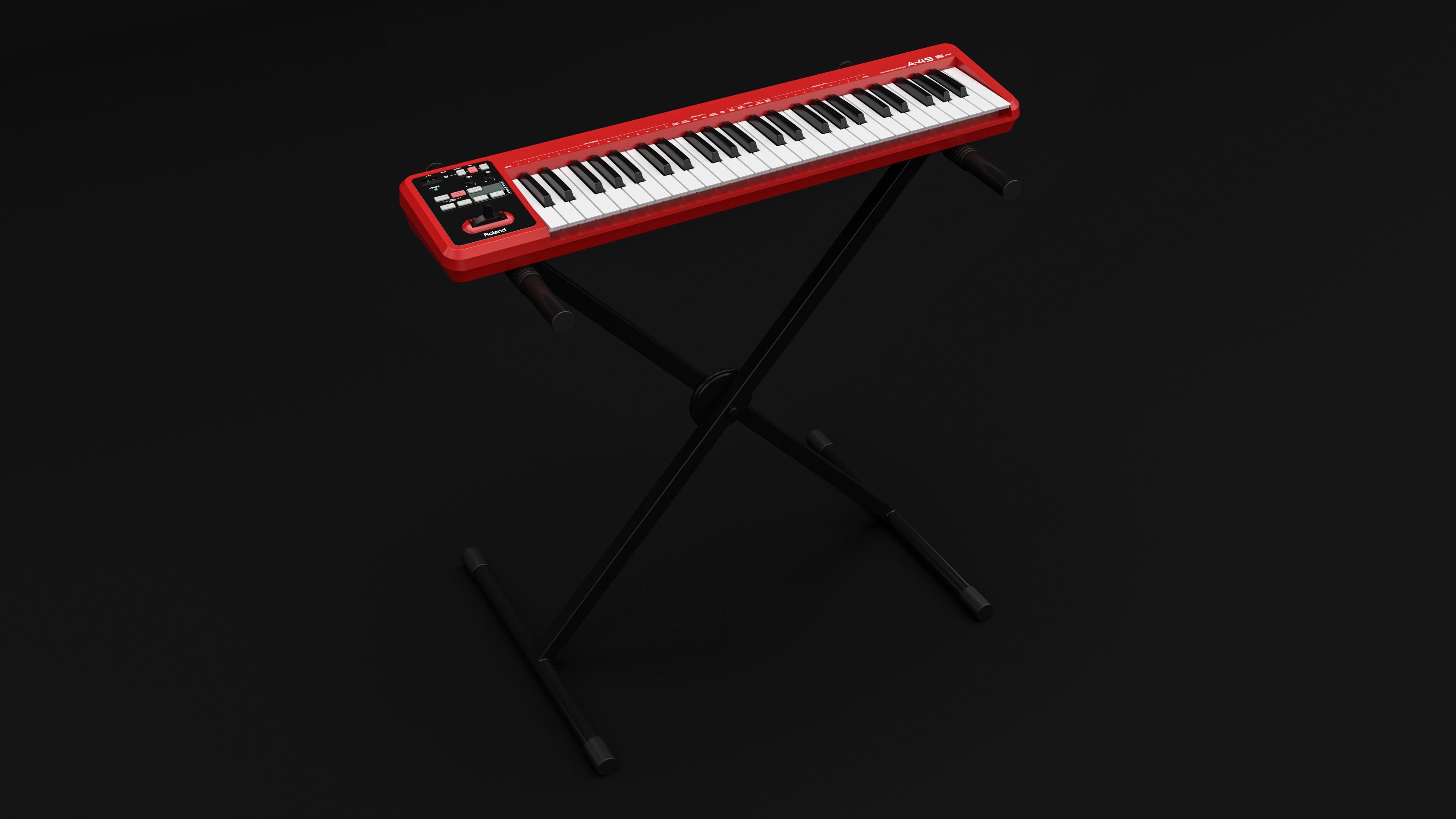 Roland A-49 MIDI Keyboard Controller 3D model_12