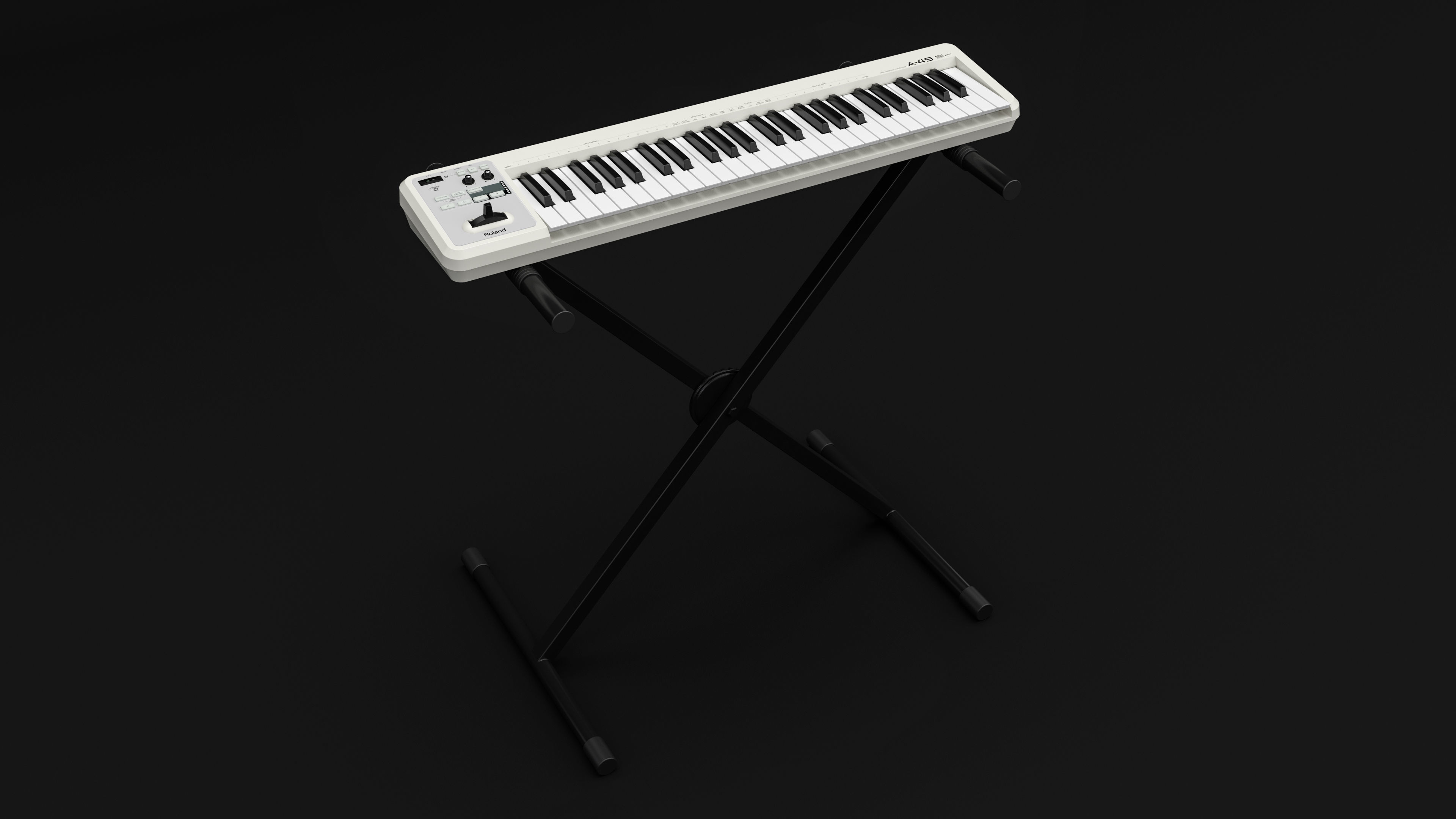 Roland A-49 MIDI Keyboard Controller 3D model_2