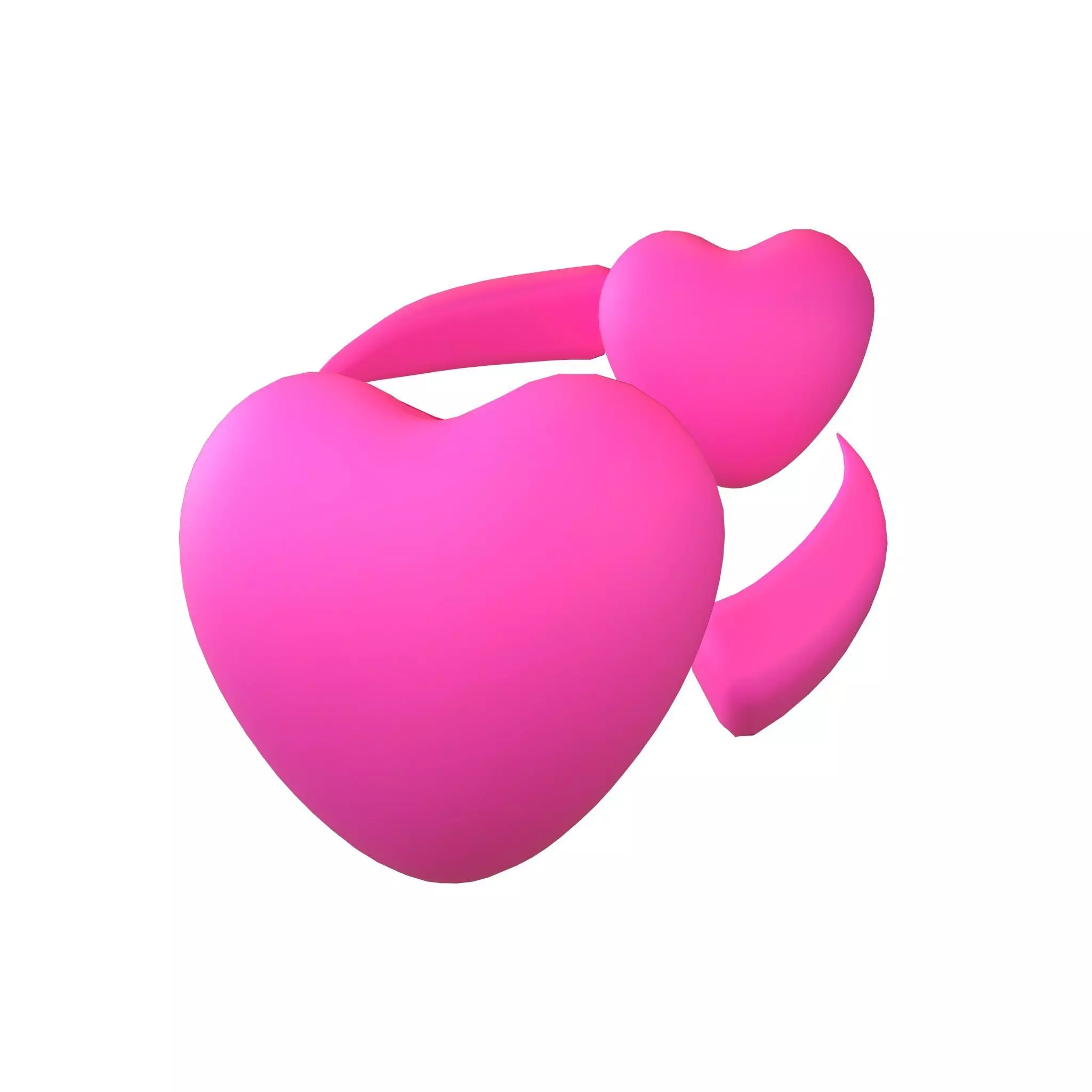 Revolving Hearts v1 001 Low-poly 3D model_0