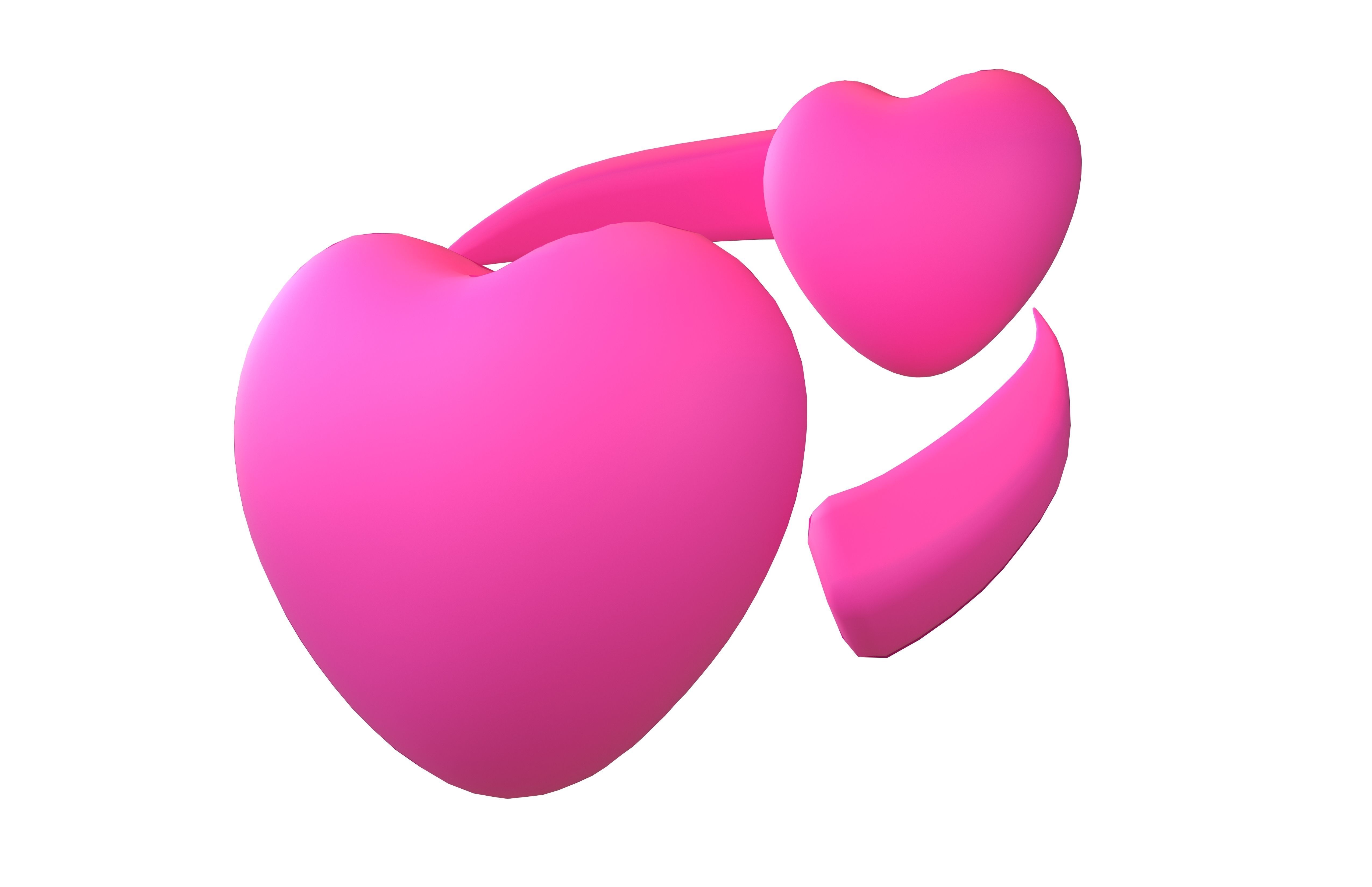 Revolving Hearts v1 001 Low-poly 3D model_3