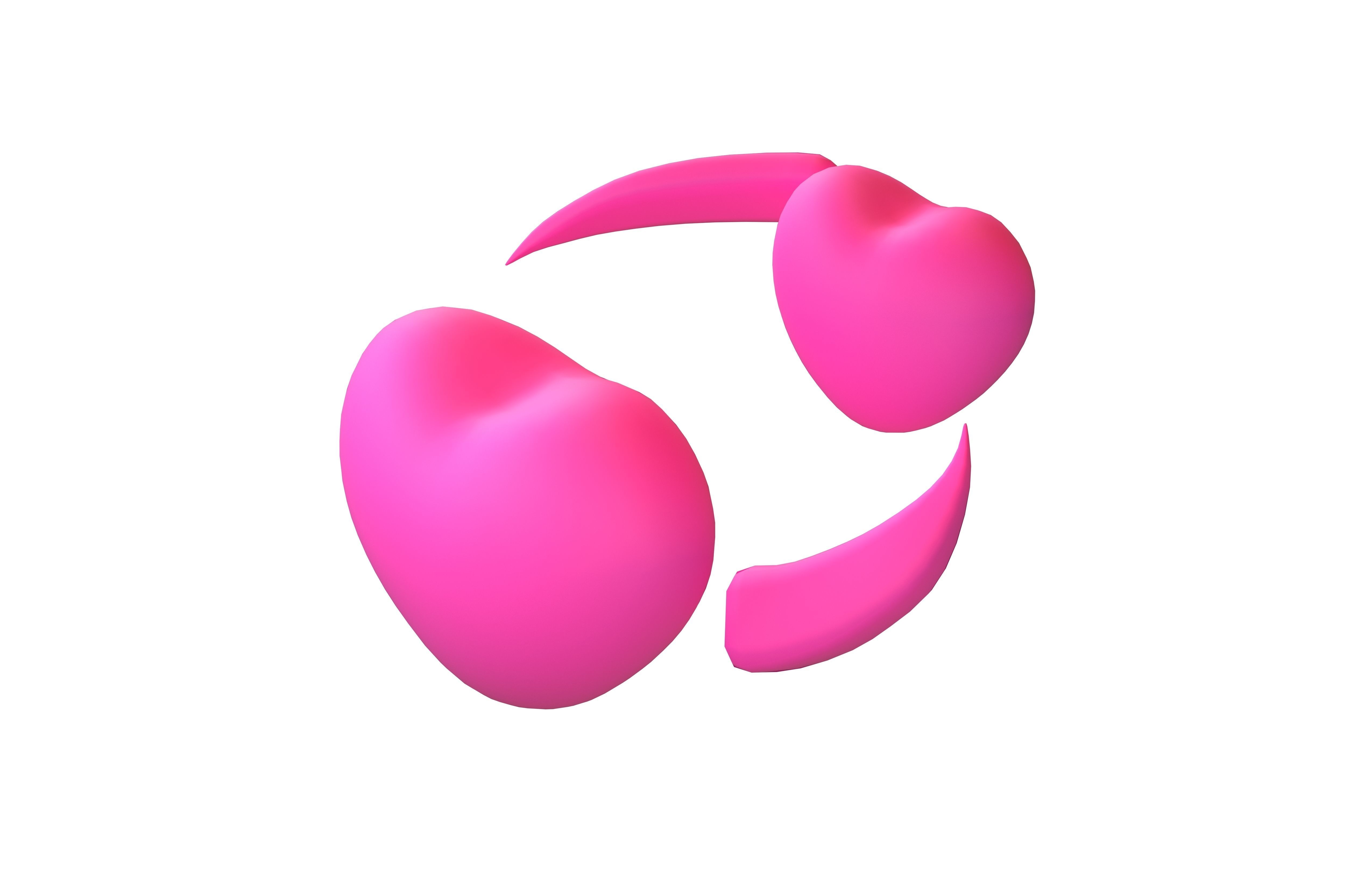 Revolving Hearts v1 001 Low-poly 3D model_2