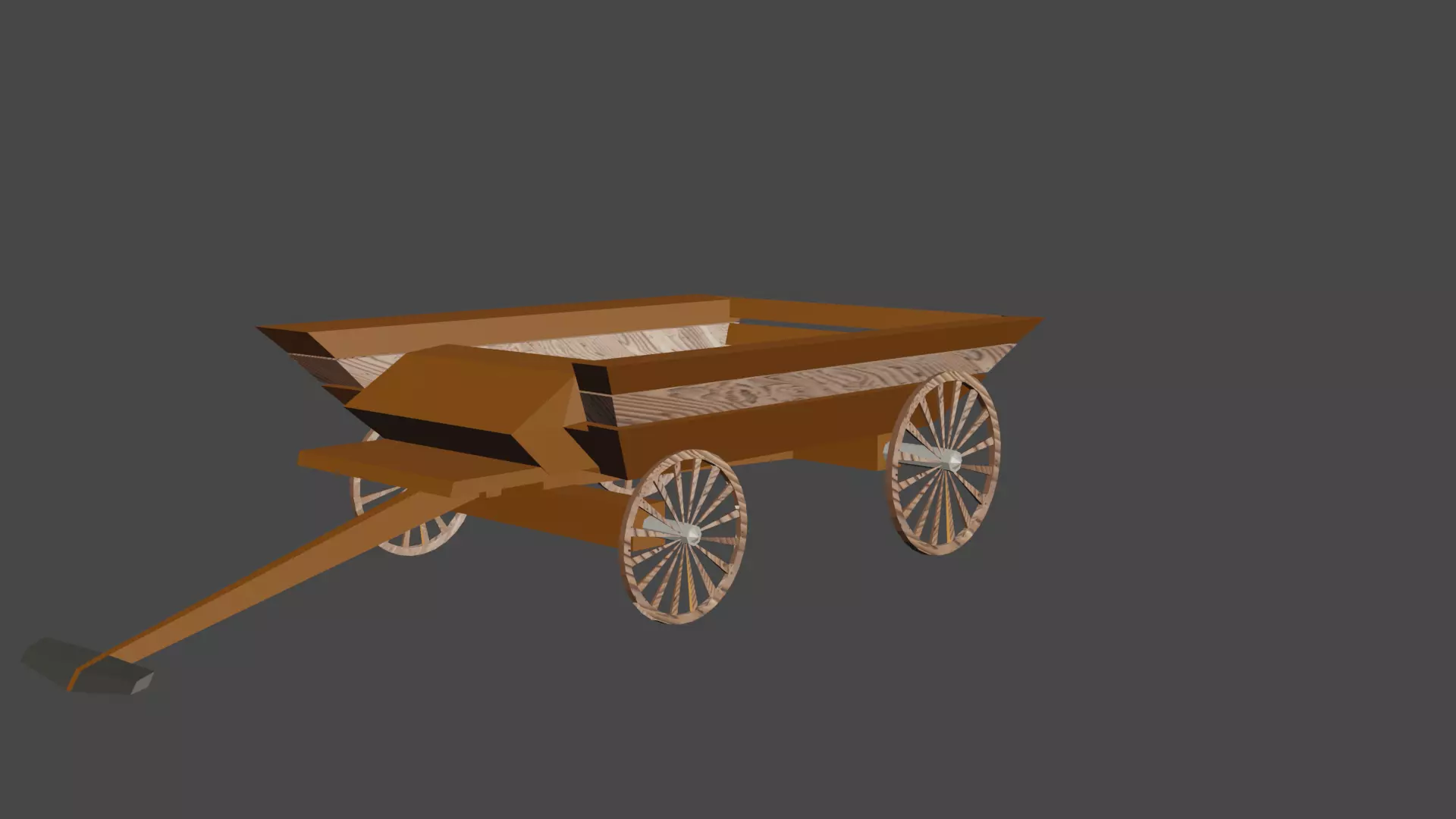 Vintage wooden waggon 3D model