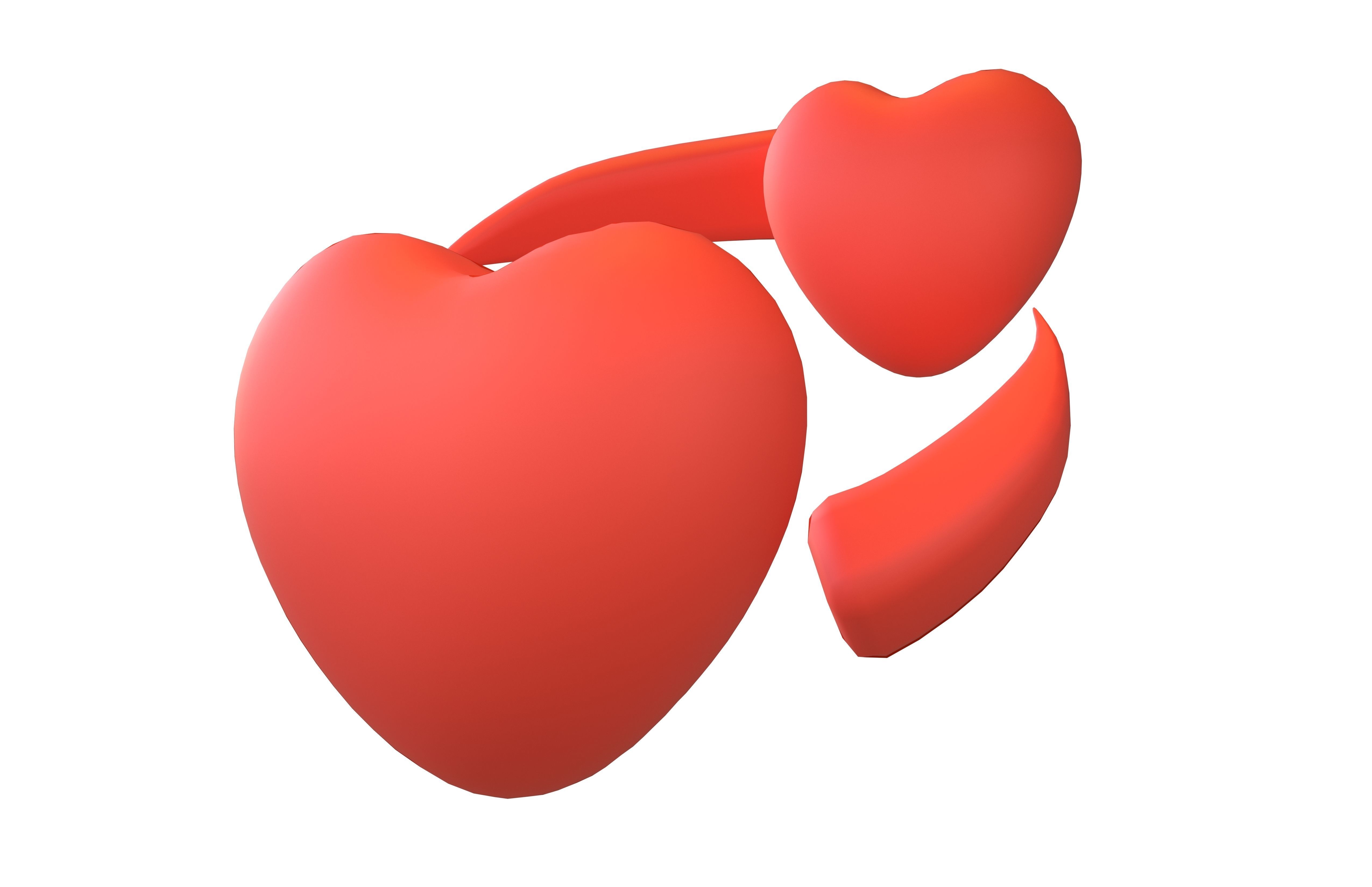 Revolving Hearts v1 002 Low-poly 3D model_3