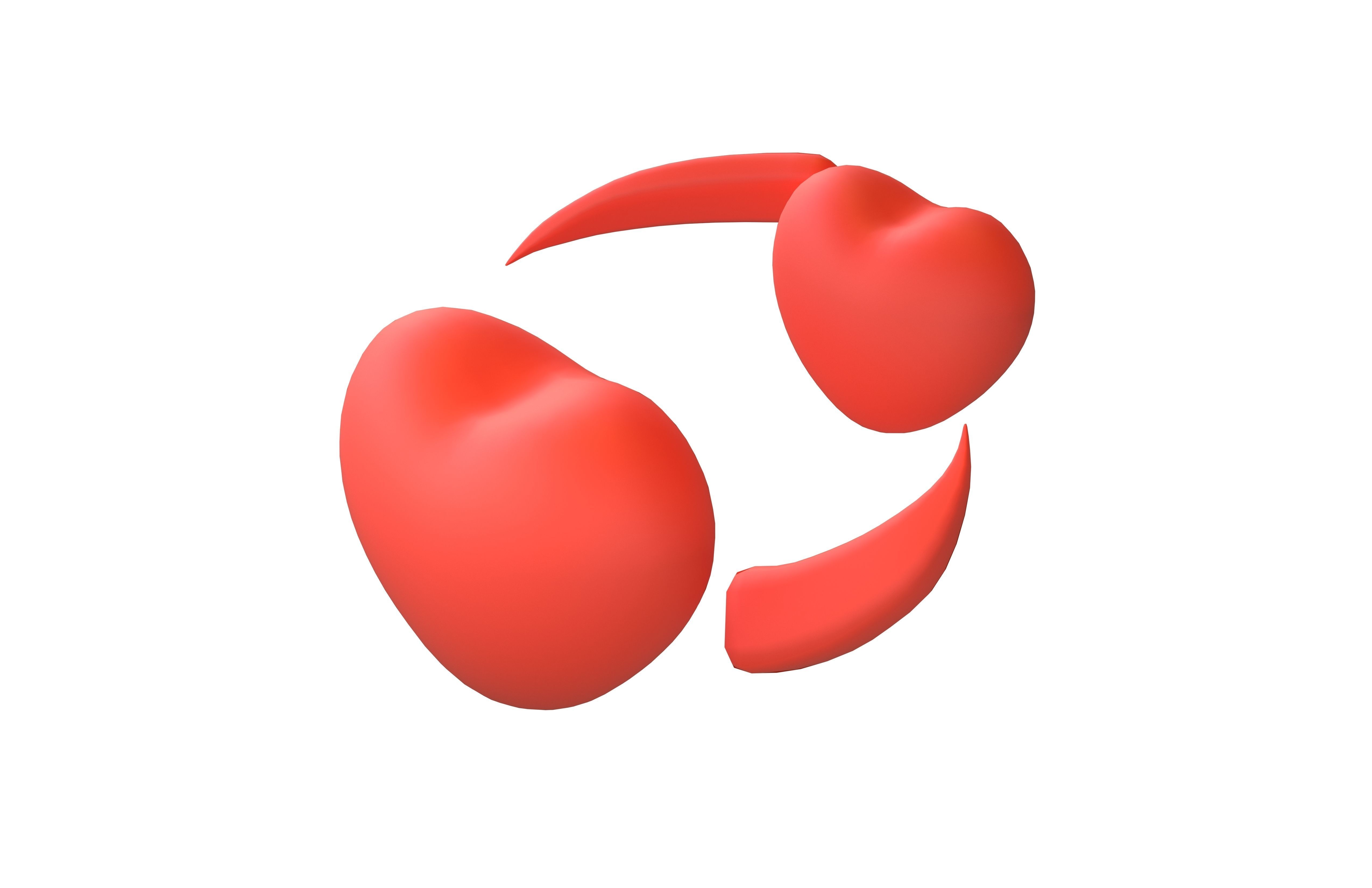 Revolving Hearts v1 002 Low-poly 3D model_2