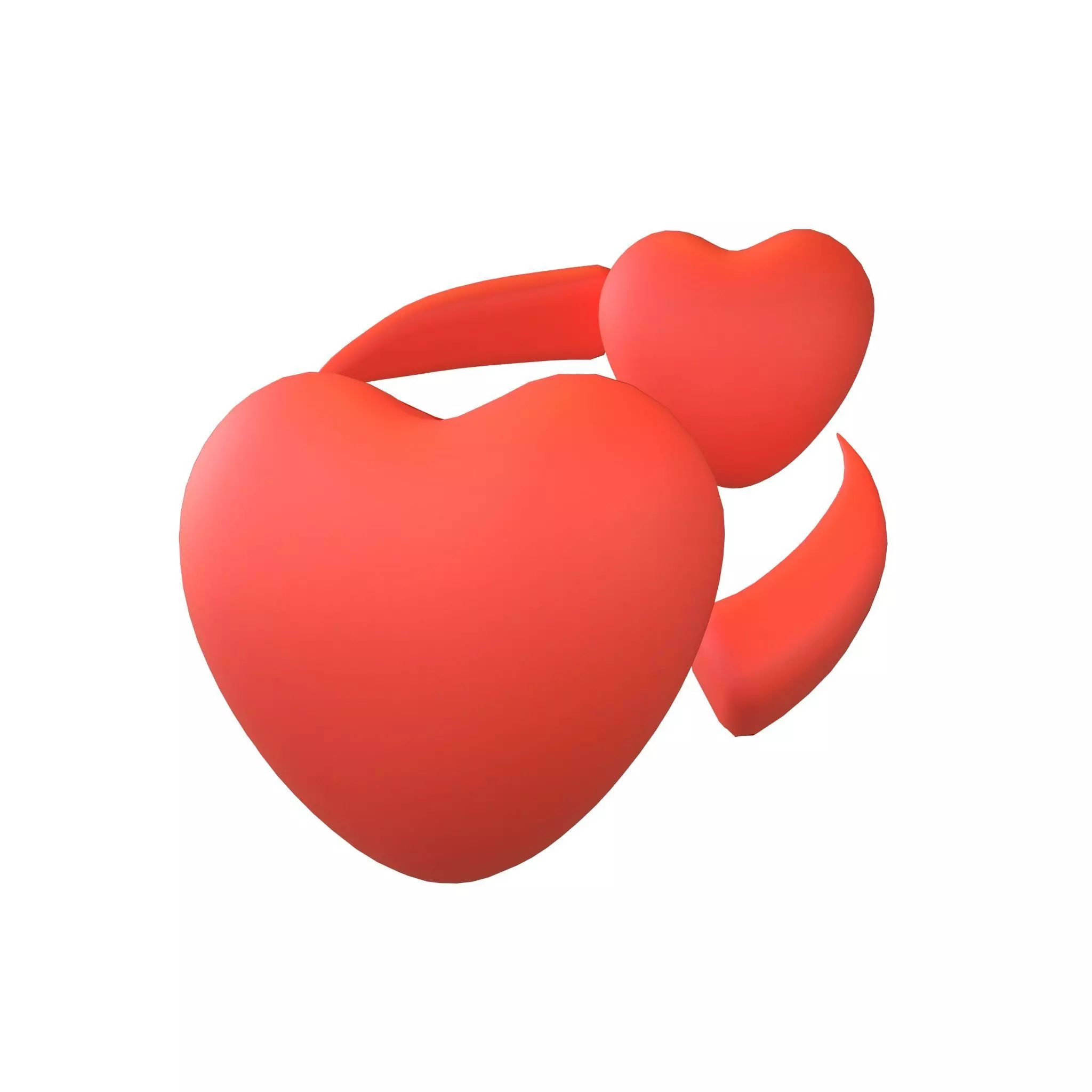 Revolving Hearts v1 002 Low-poly 3D model_0