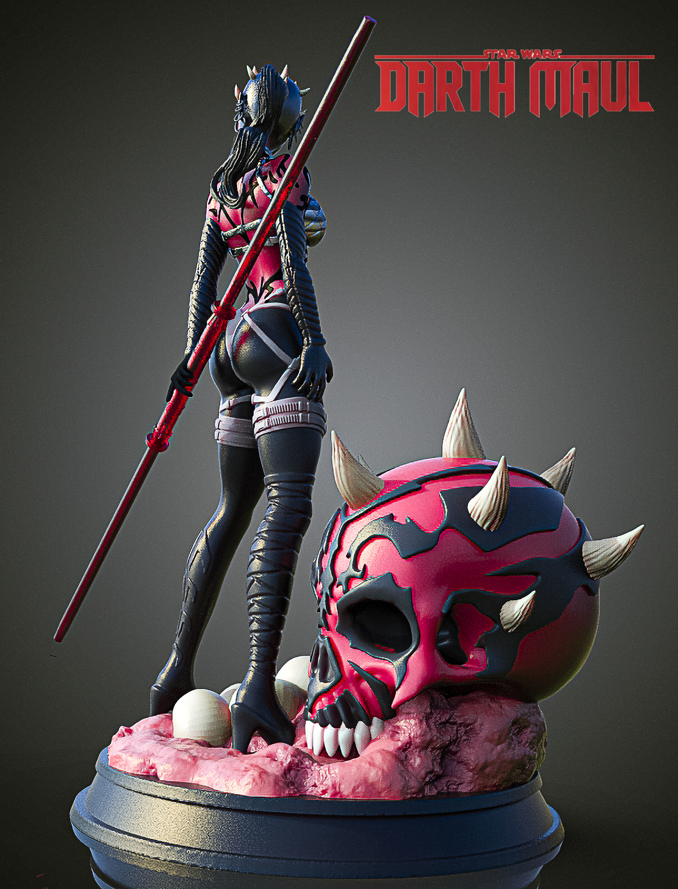 DARTH MAUL  GIRL - STAR WARS 3D print model_2