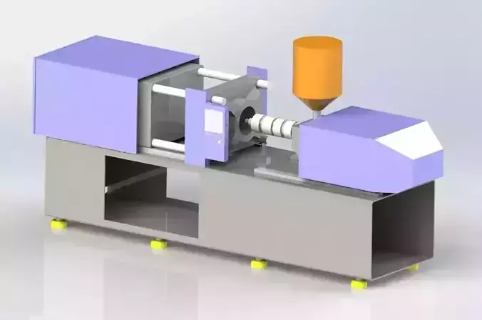 injection moulding machine 3D model