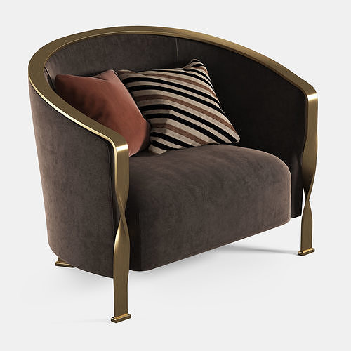 Rugiano Paris Armchair 3D model 5