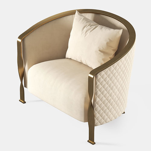 Rugiano Paris Armchair 3D model 4