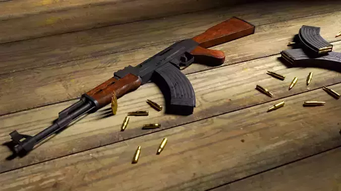 AK 47 7-62 Bullet 3D model