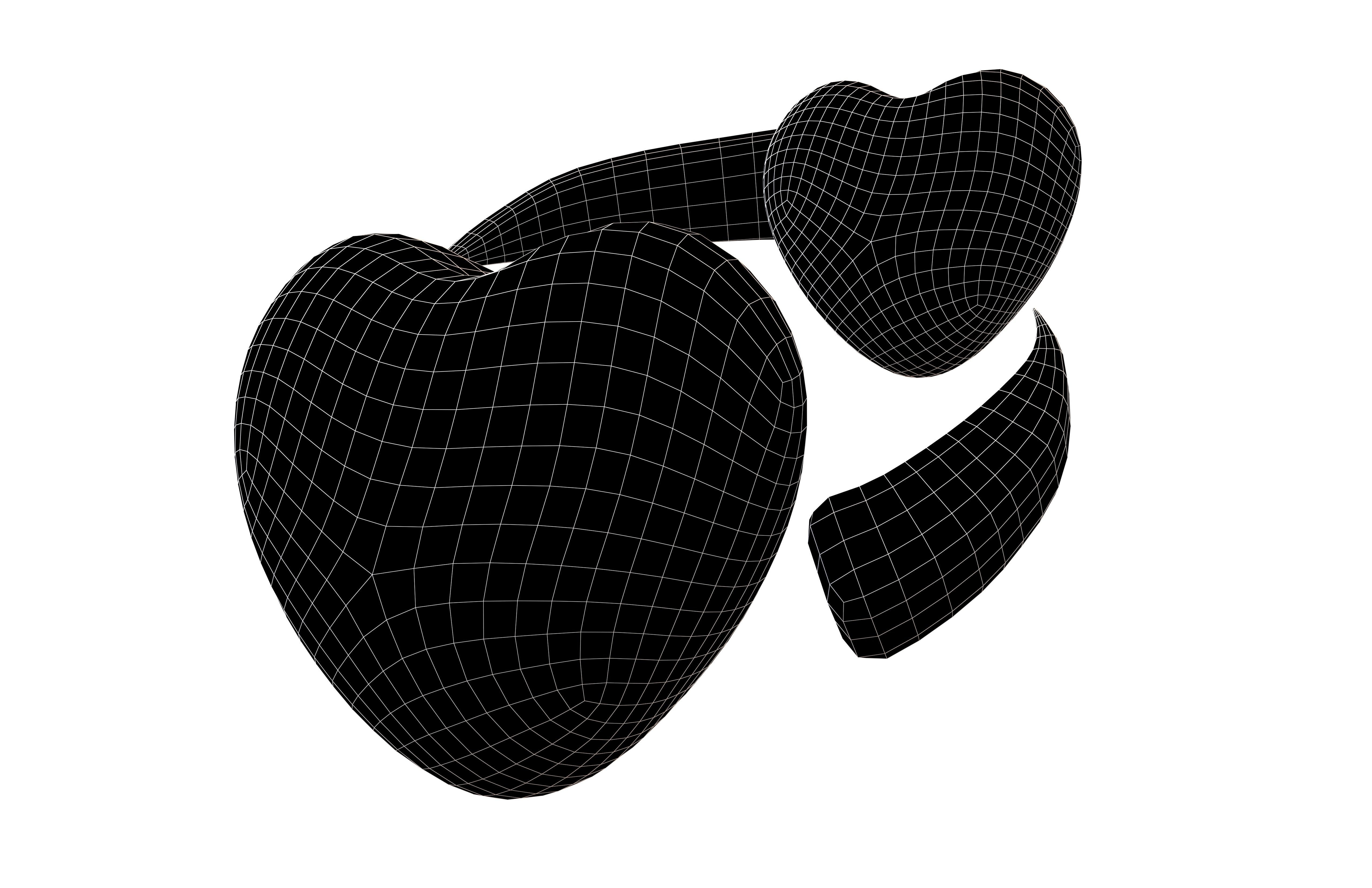 Revolving Hearts v1 004 Low-poly 3D model_6