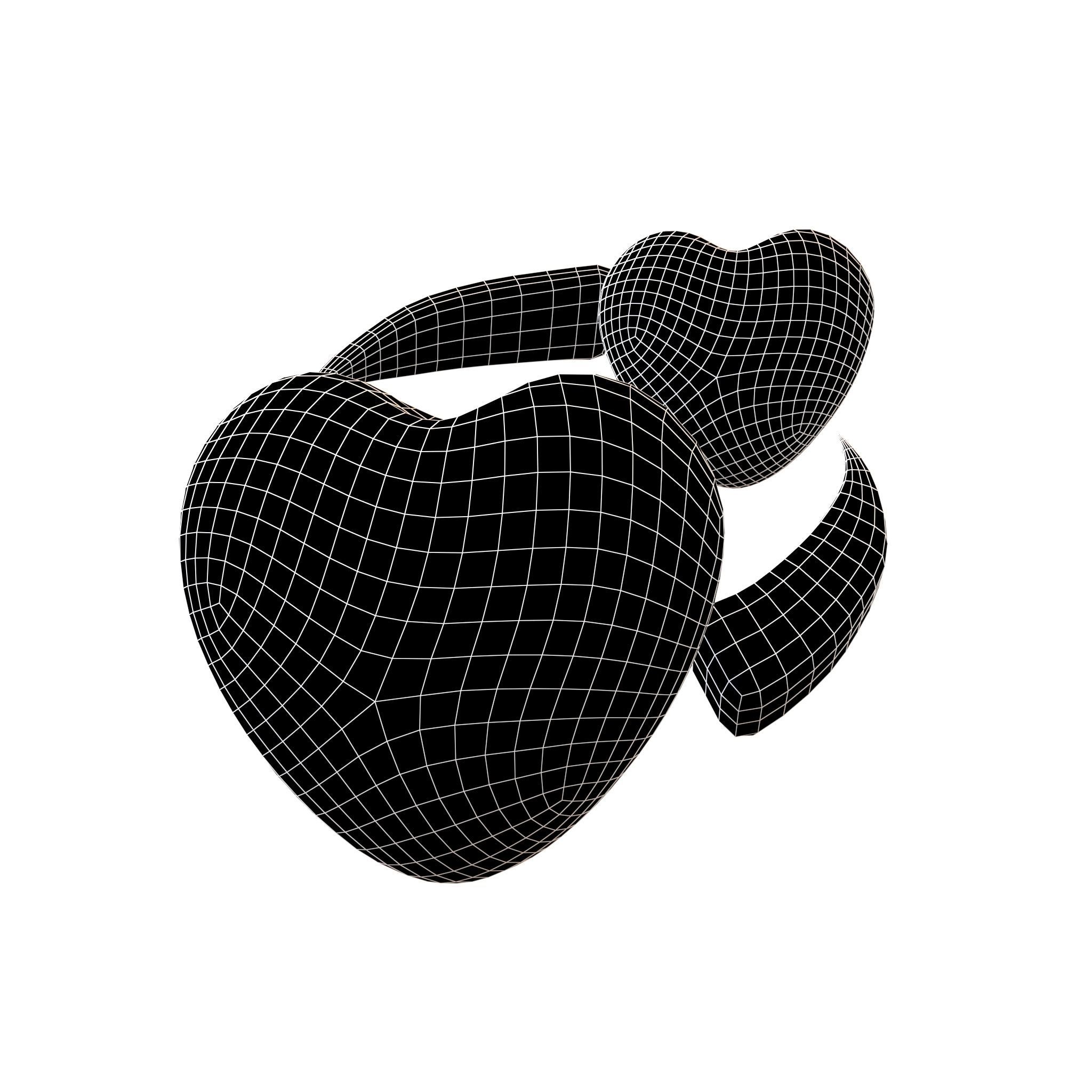 Revolving Hearts v1 004 Low-poly 3D model_7