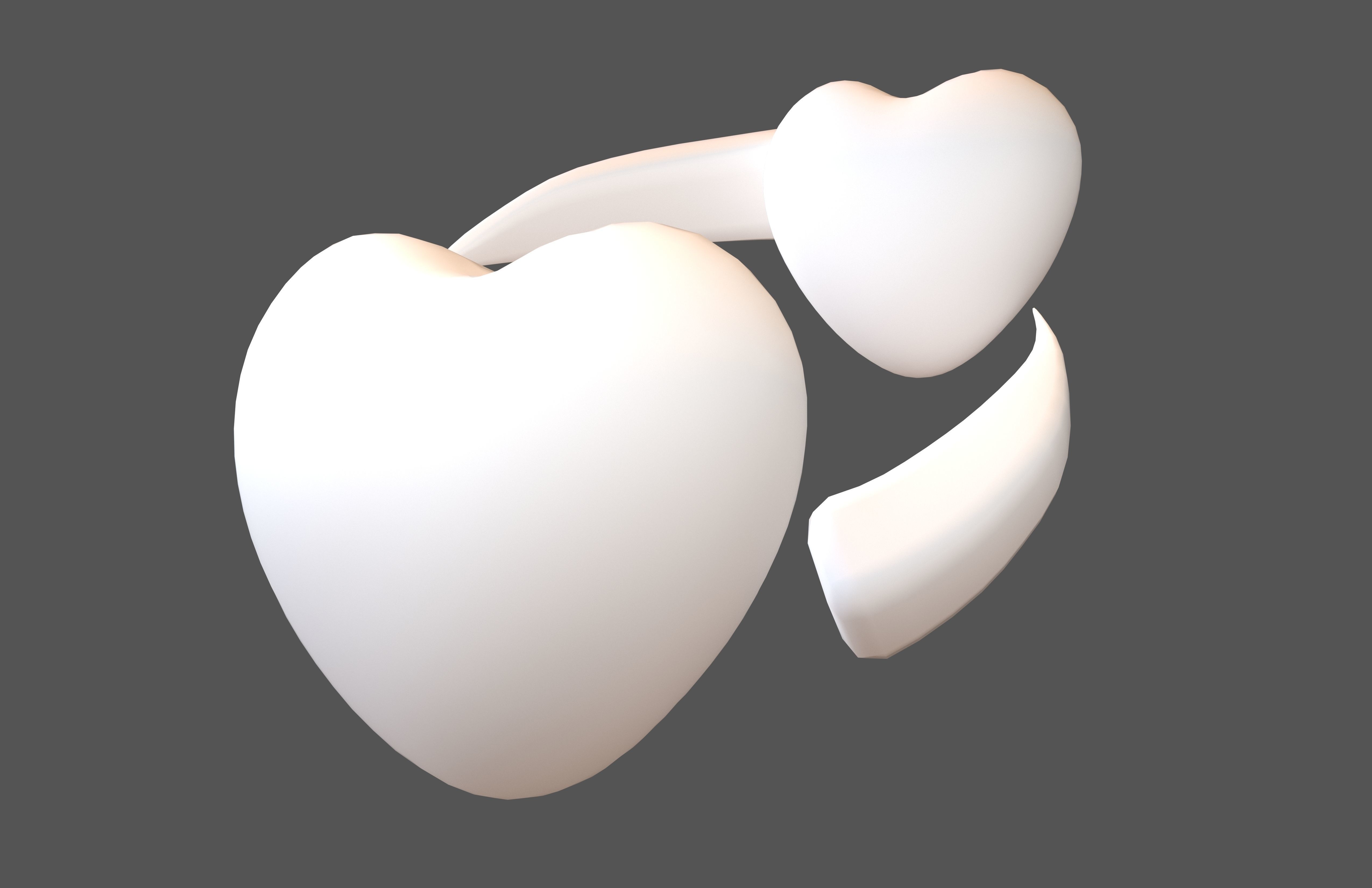 Revolving Hearts v1 004 Low-poly 3D model_3