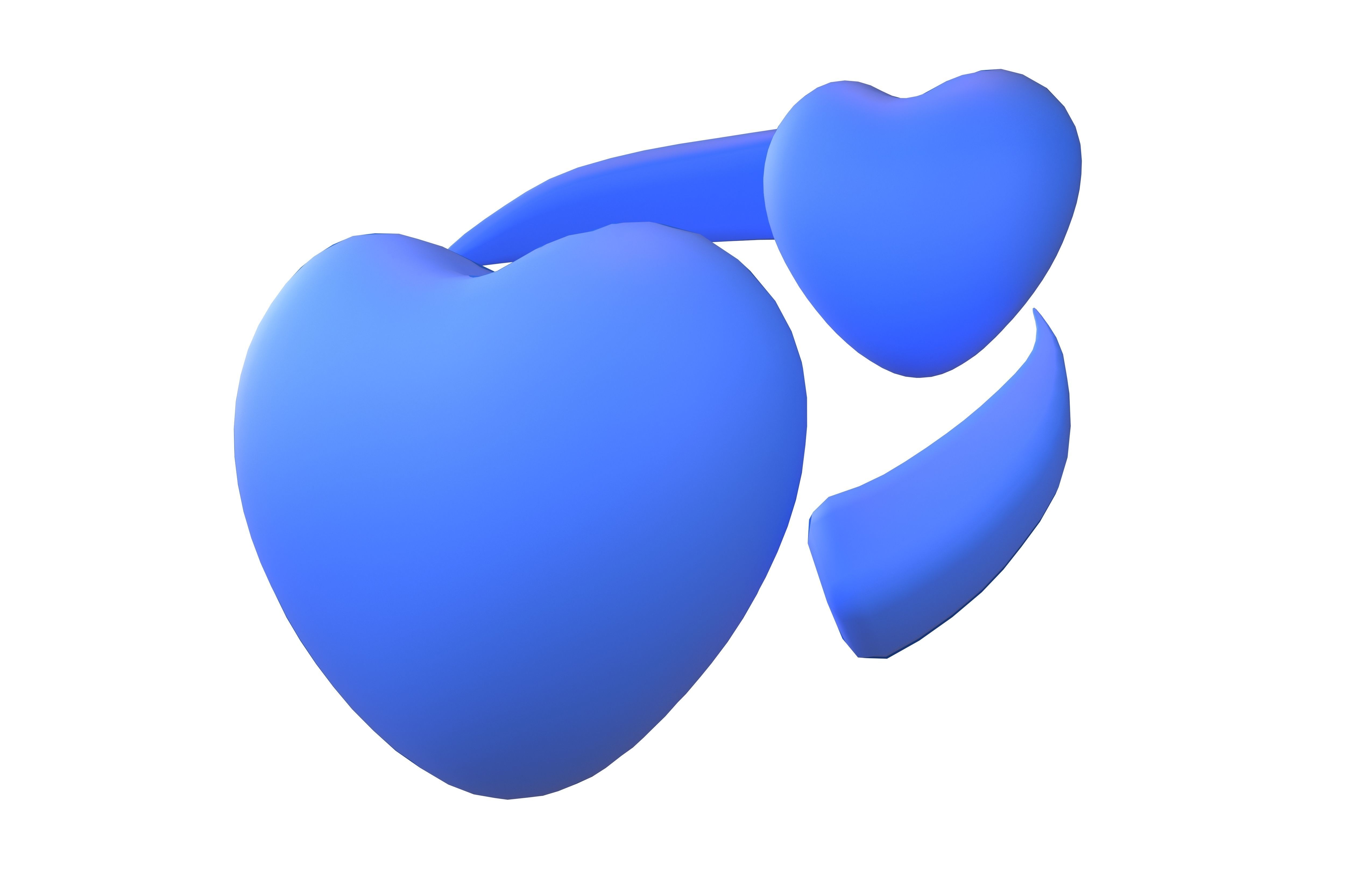 Revolving Hearts v1 005 Low-poly 3D model_2