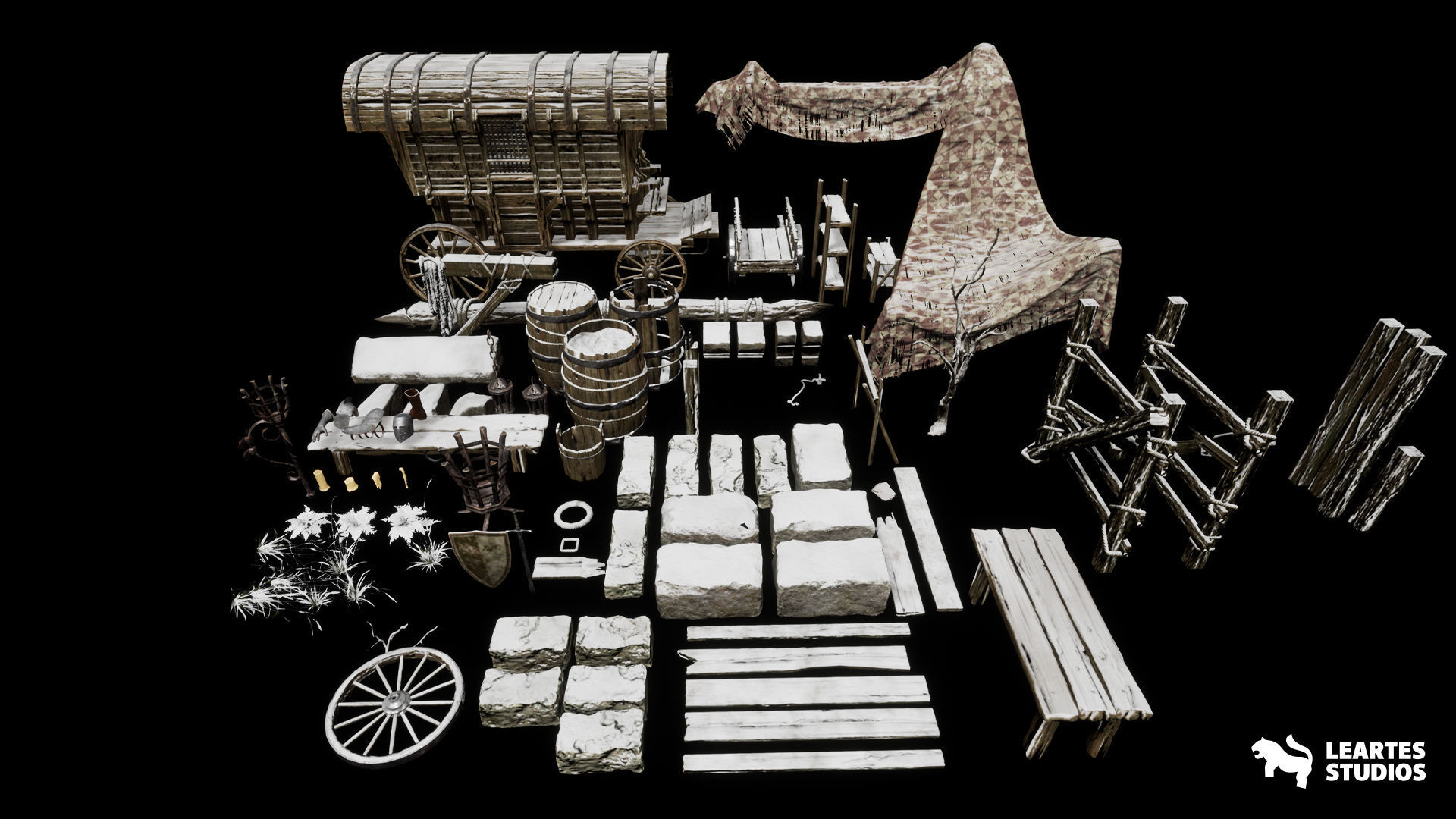 Siege of Ponthus Environment Low-poly 3D model_14