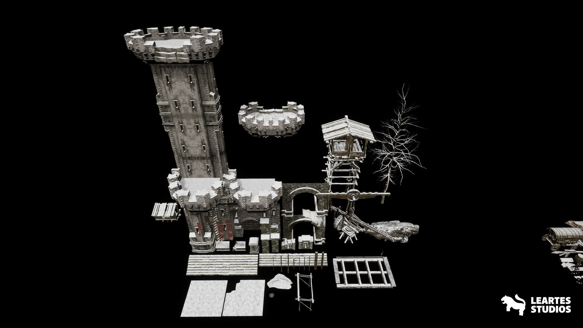 Siege of Ponthus Environment Low-poly 3D model_13