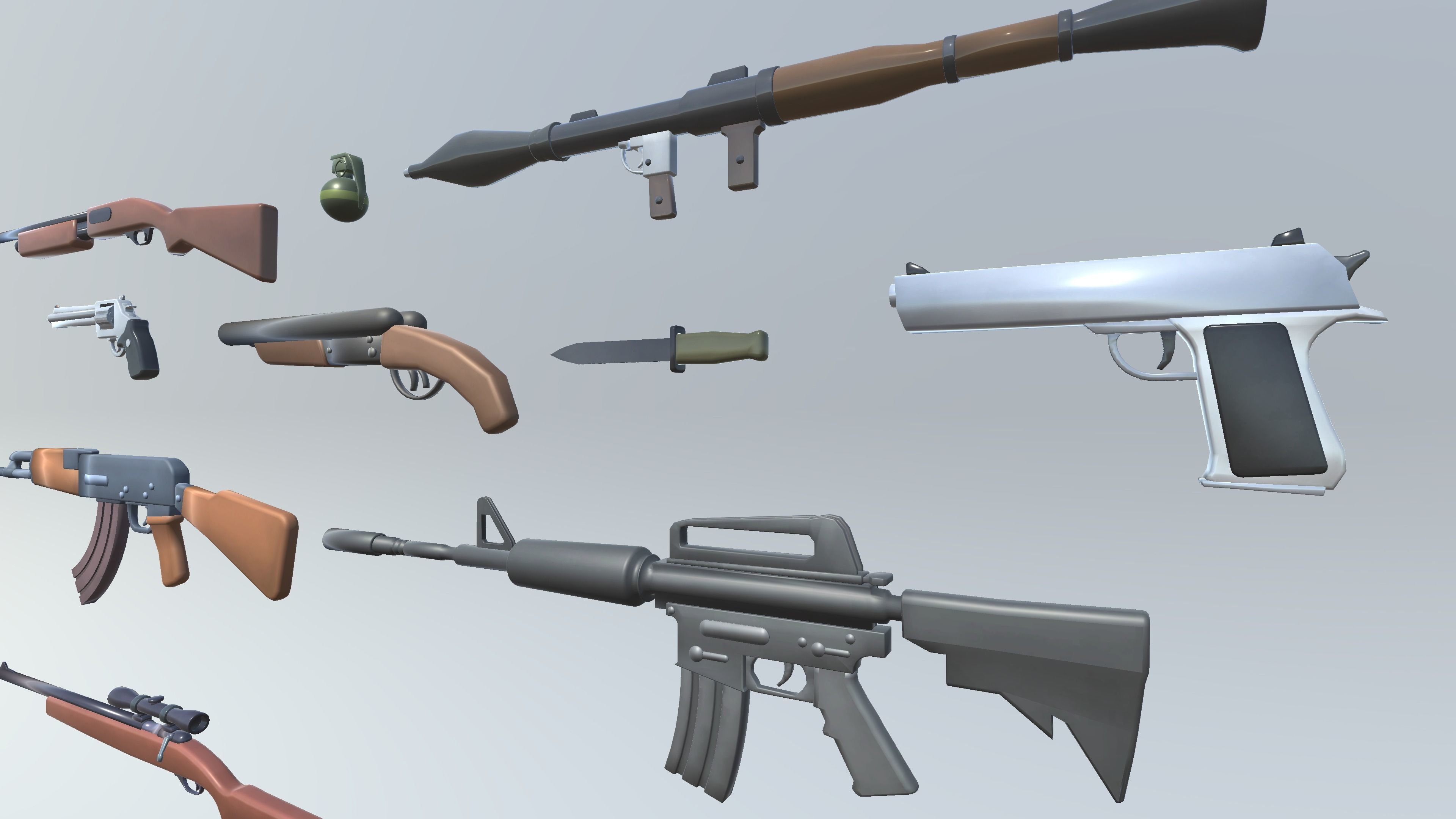 Stylized Weapons - Game Ready Low-poly 3D model_7