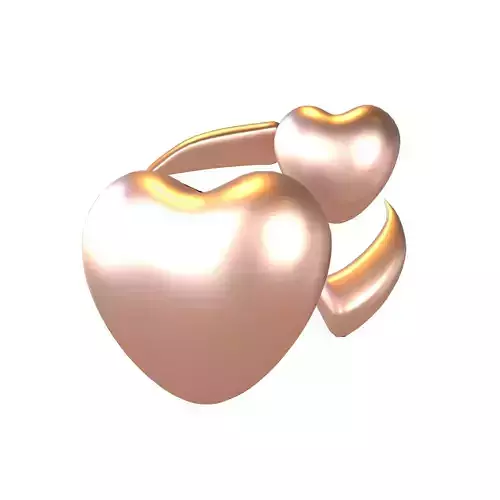 Revolving Hearts v1 013 Low-poly 3D model