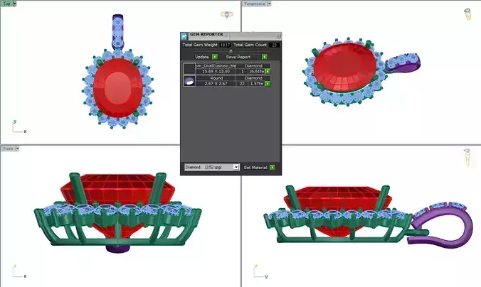 pendant jewelry design 3D print model