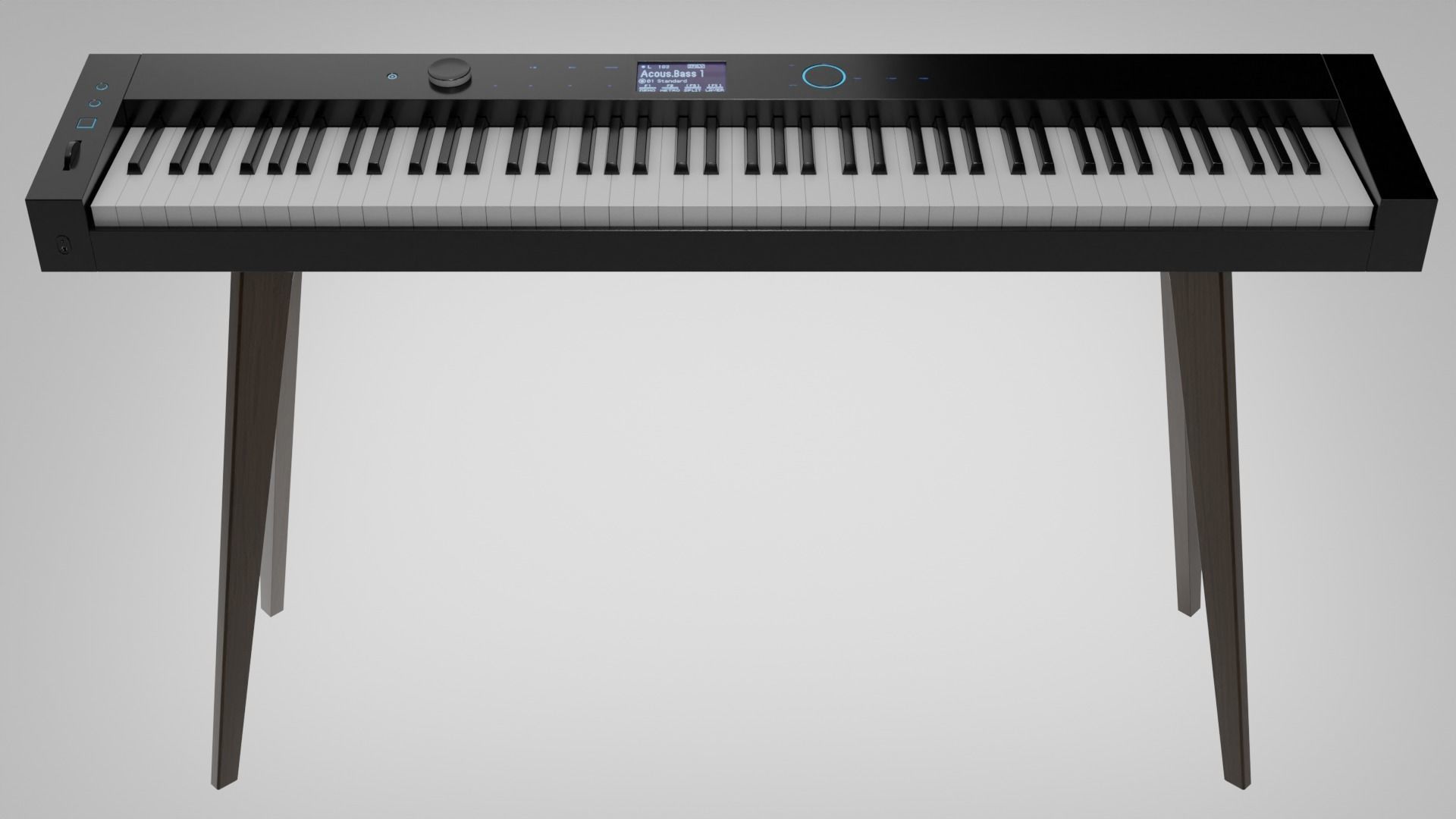 Electronic Piano and Piano Stool 3D Model Collection_7