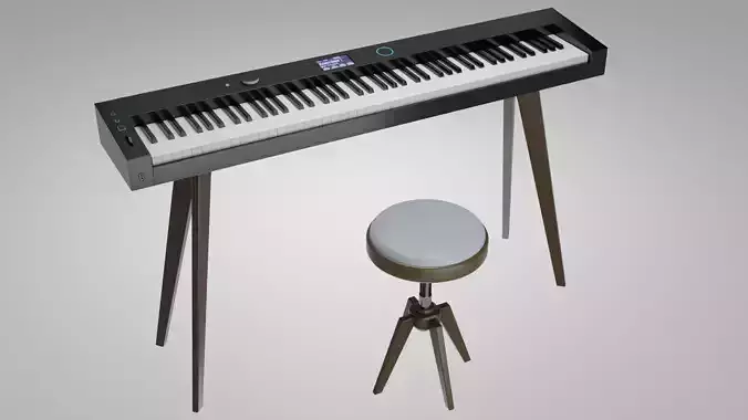 Electronic Piano and Piano Stool