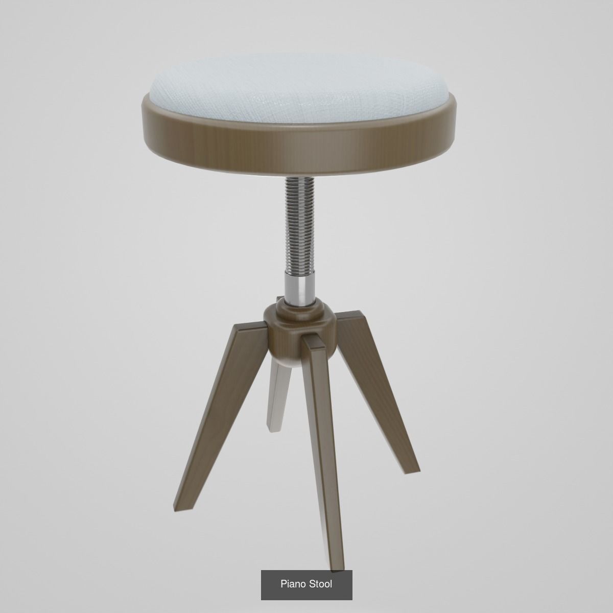 Electronic Piano and Piano Stool 3D Model Collection_17