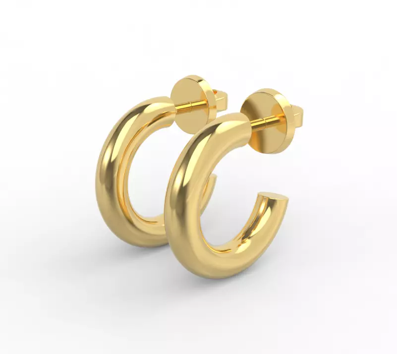 220326 ER kongo Diameter 15mm earrings threads 3D print model