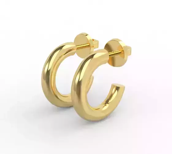 220326 ER kongo Diameter 15mm earrings threads  3D print model